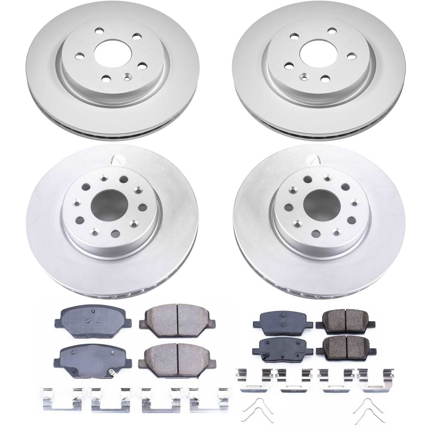 Power Stop 16-19 Chevrolet Camaro Front & Rear Z17 Evolution Geomet Coated Brake Kit