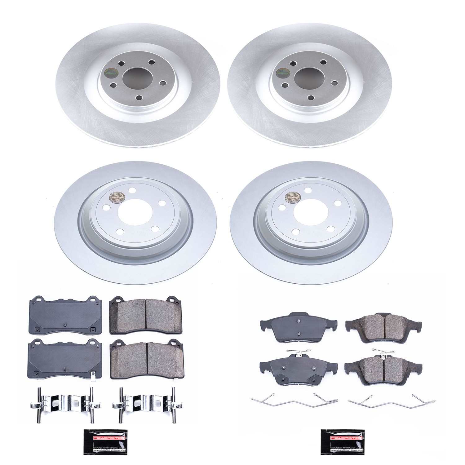 Power Stop 16-18 Ford Focus Front & Rear Z17 Evolution Geomet Coated Brake Kit