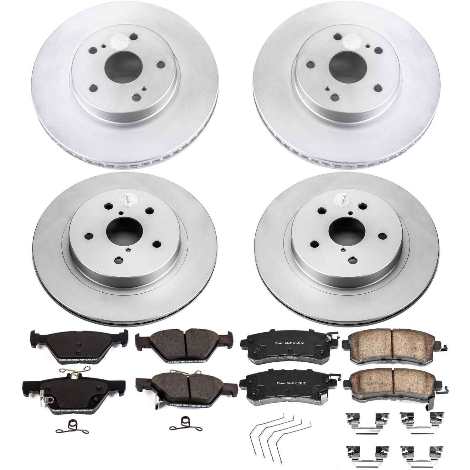 Power Stop 15-18 Subaru Legacy Front & Rear Z17 Evolution Geomet Coated Brake Kit