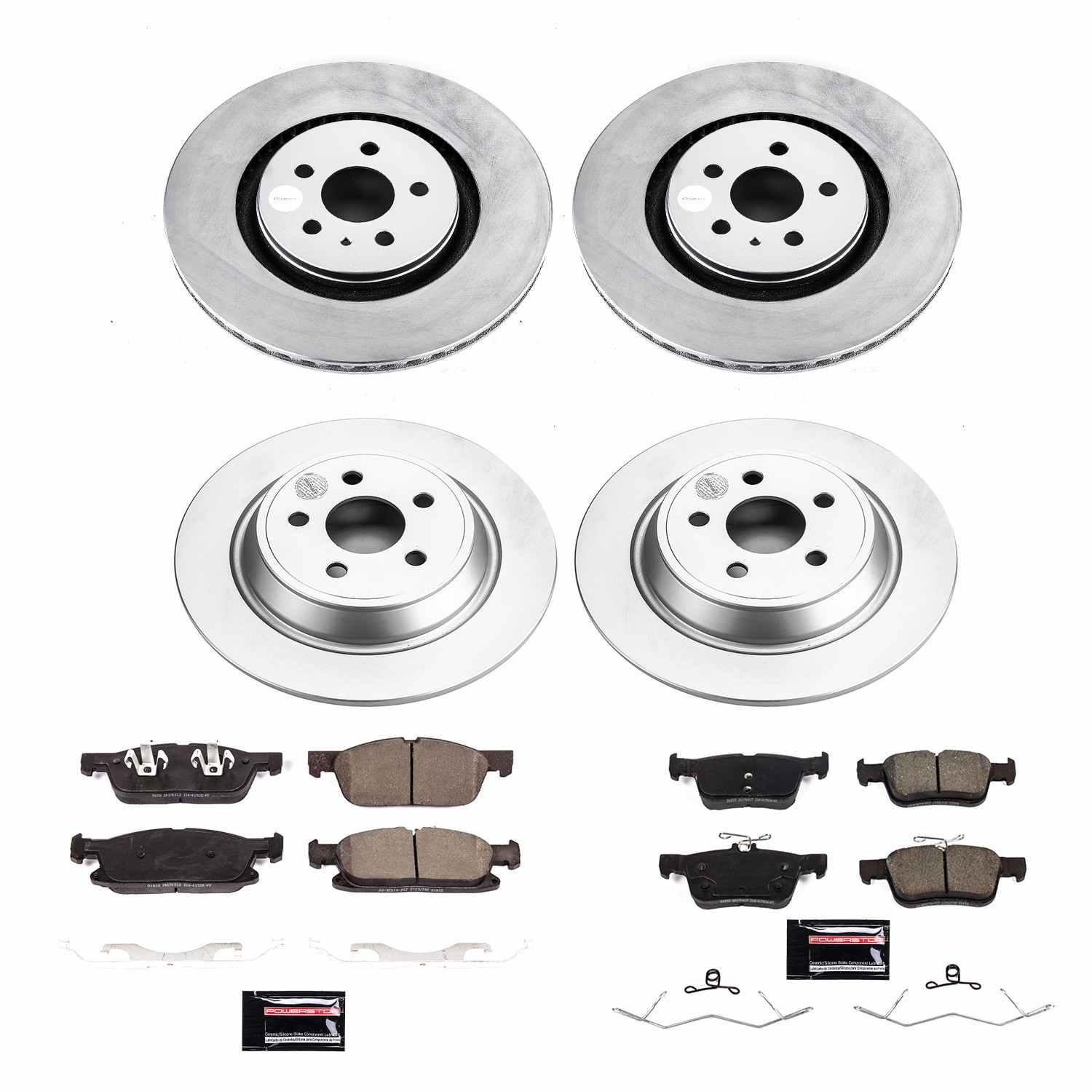 Power Stop 17-18 Lincoln Continental Front & Rear Z17 Evolution Geomet Coated Brake Kit