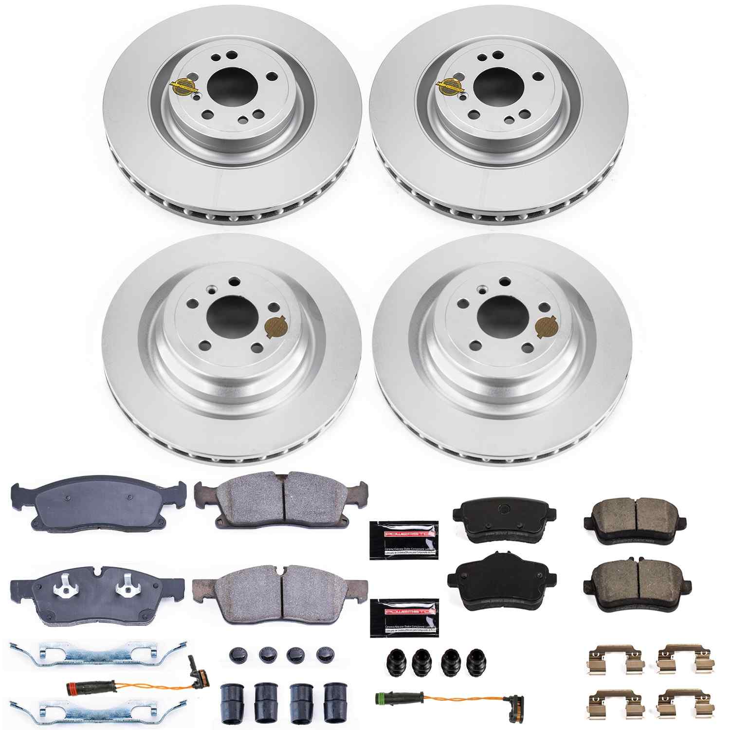 Power Stop 2017 Mercedes-Benz GLS450 Front & Rear Z23 Evolution Sport Coated Brake Kit