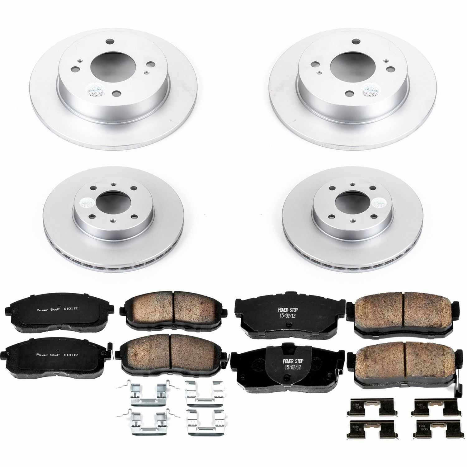 Power Stop 99-01 Infiniti G20 Front & Rear Z17 Evolution Geomet Coated Brake Kit