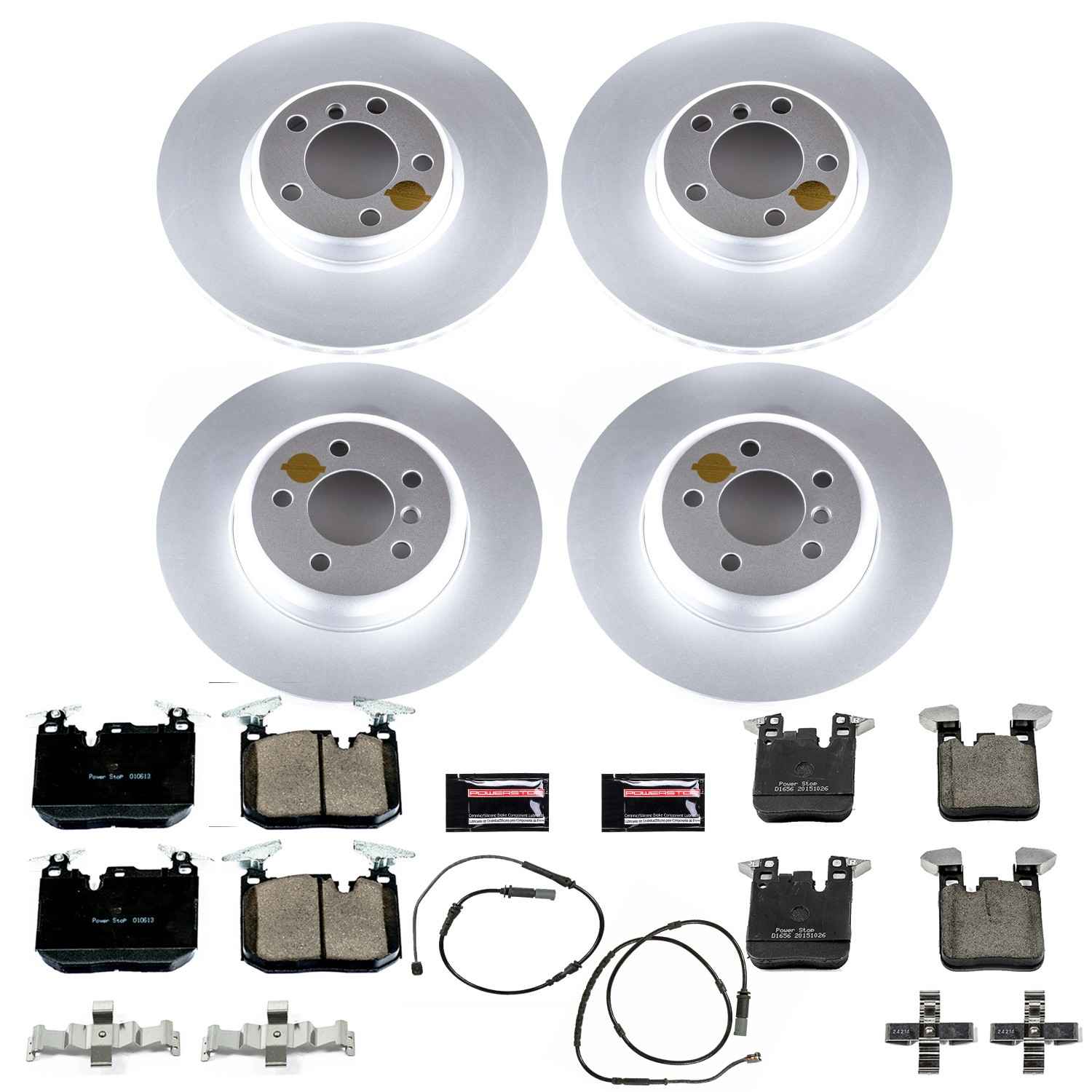 Power Stop 16-18 BMW 320i xDrive Front & Rear Z23 Evolution Sport Coated Brake Kit