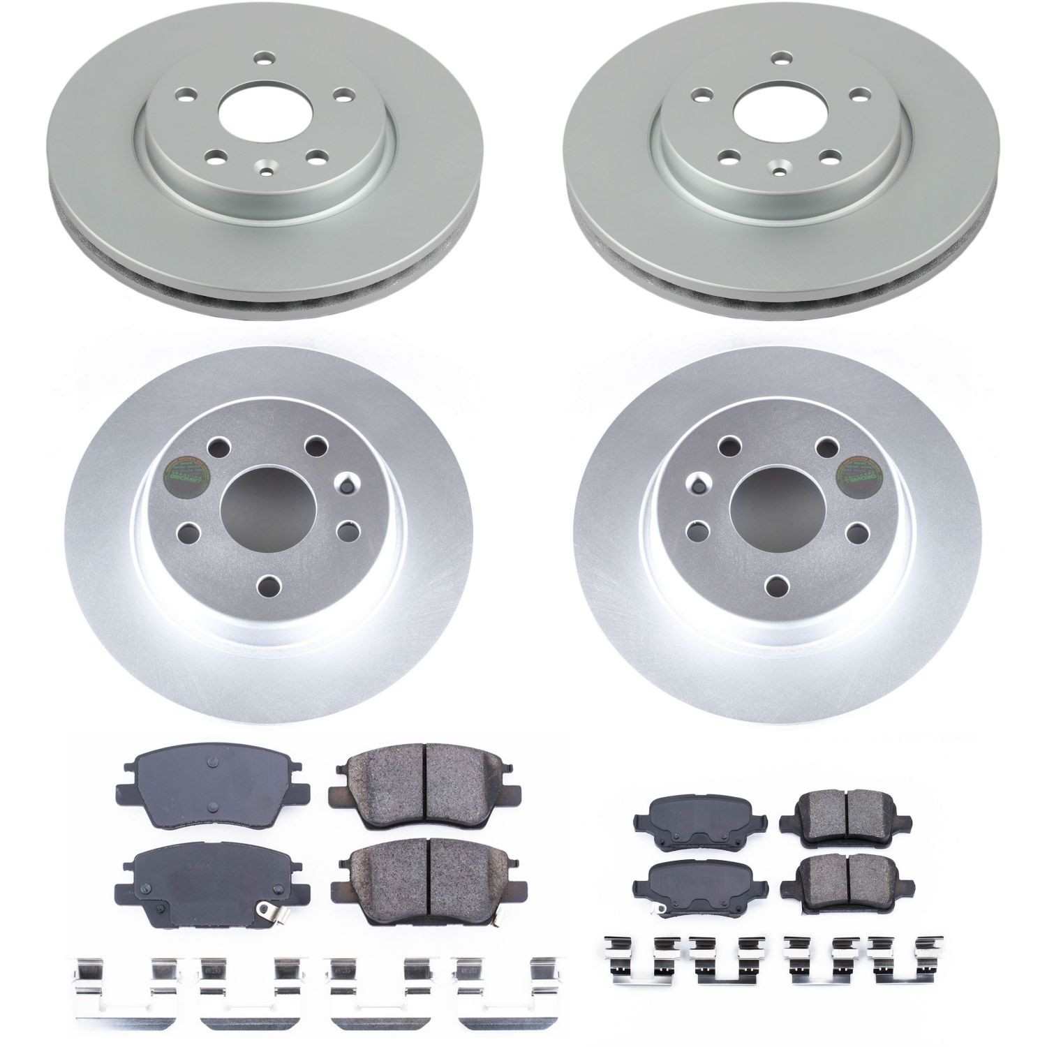 Power Stop 17-18 Chevrolet Bolt EV Front & Rear Z17 Evolution Geomet Coated Brake Kit
