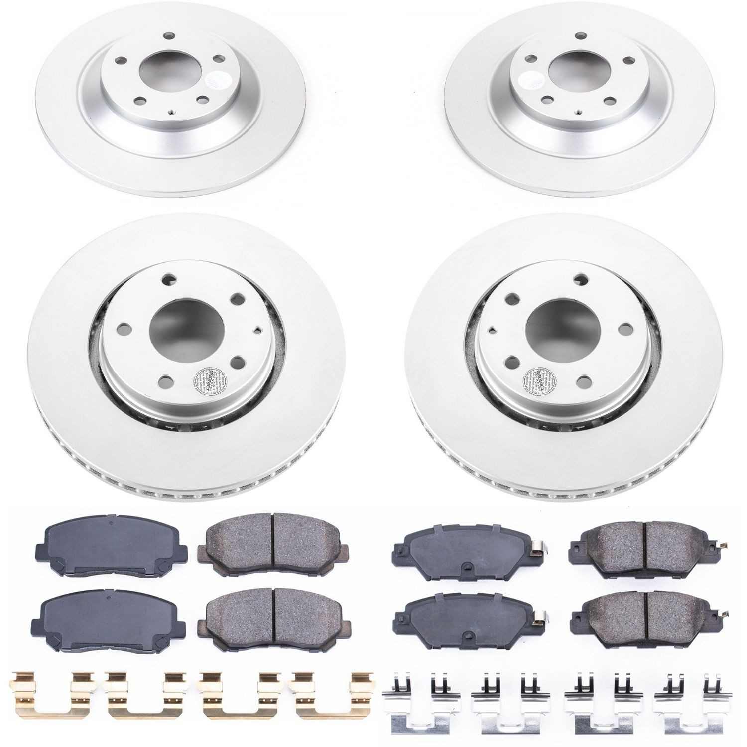 Power Stop 16-18 Mazda CX-5 Front & Rear Z17 Evolution Geomet Coated Brake Kit