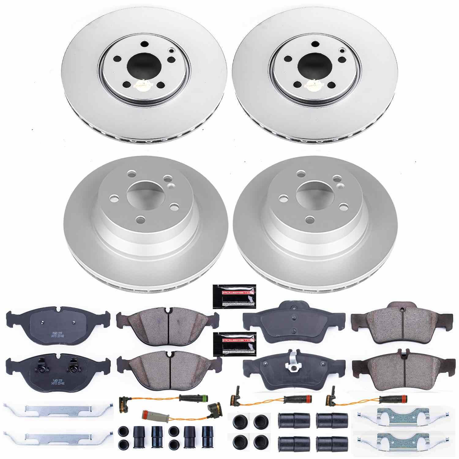 Power Stop 04-05 Mercedes-Benz E500 Front & Rear Z23 Evolution Sport Coated Brake Kit
