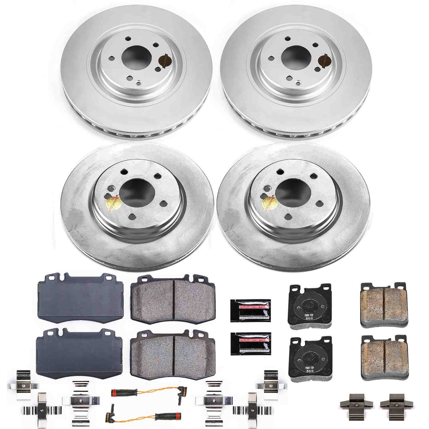 Power Stop 03-06 Mercedes-Benz CLK500 Front & Rear Z23 Evolution Sport Coated Brake Kit