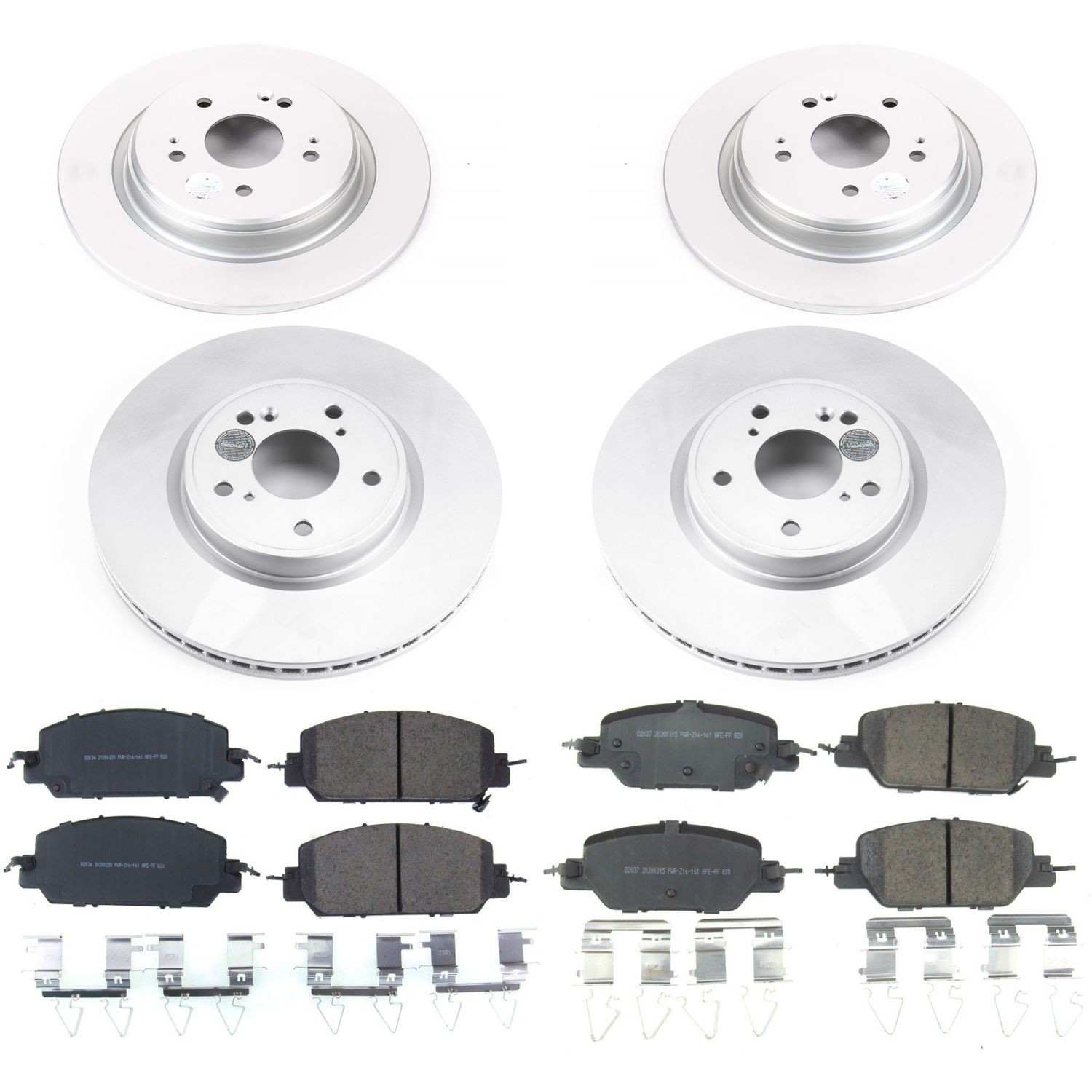 Power Stop 17-18 Honda CR-V Front & Rear Z17 Evolution Geomet Coated Brake Kit