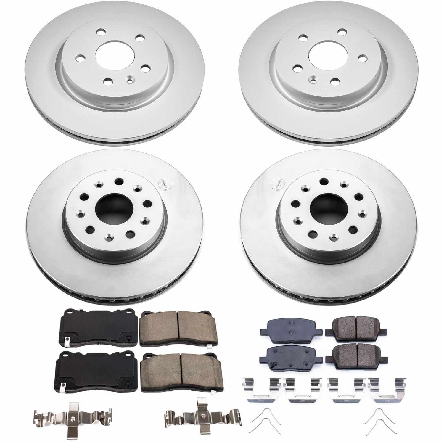 Power Stop 16-18 Cadillac CT6 Front & Rear Z17 Evolution Geomet Coated Brake Kit