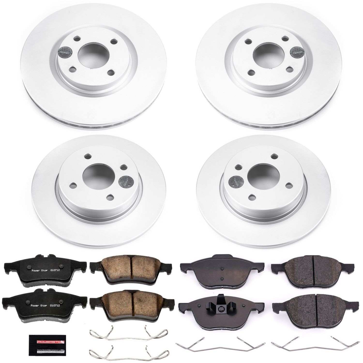 Power Stop 2018 Ford EcoSport Front & Rear Z17 Evolution Geomet Coated Brake Kit