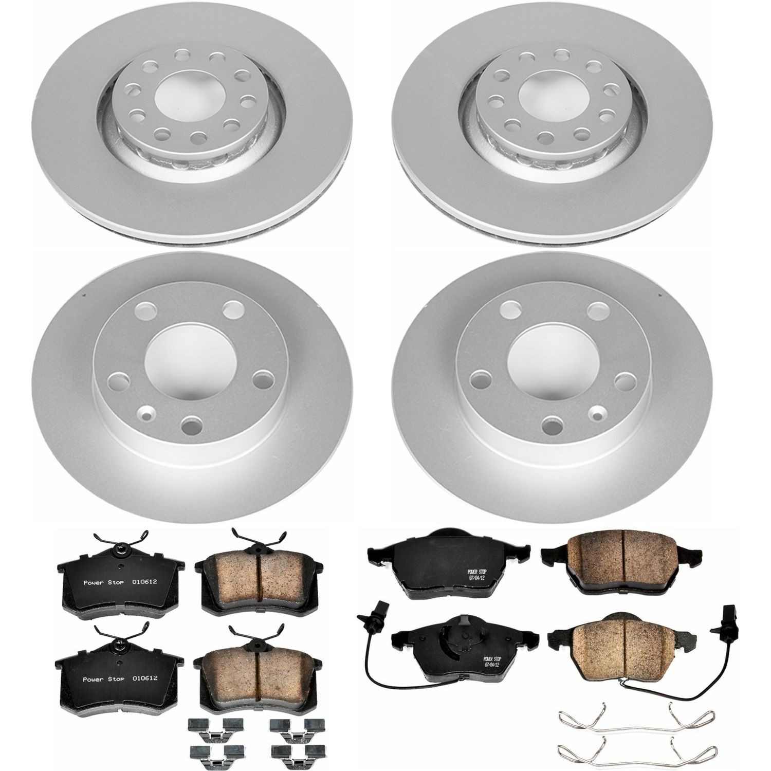Power Stop 04-05 Audi A4 Quattro Front & Rear Z23 Evolution Sport Coated Brake Kit