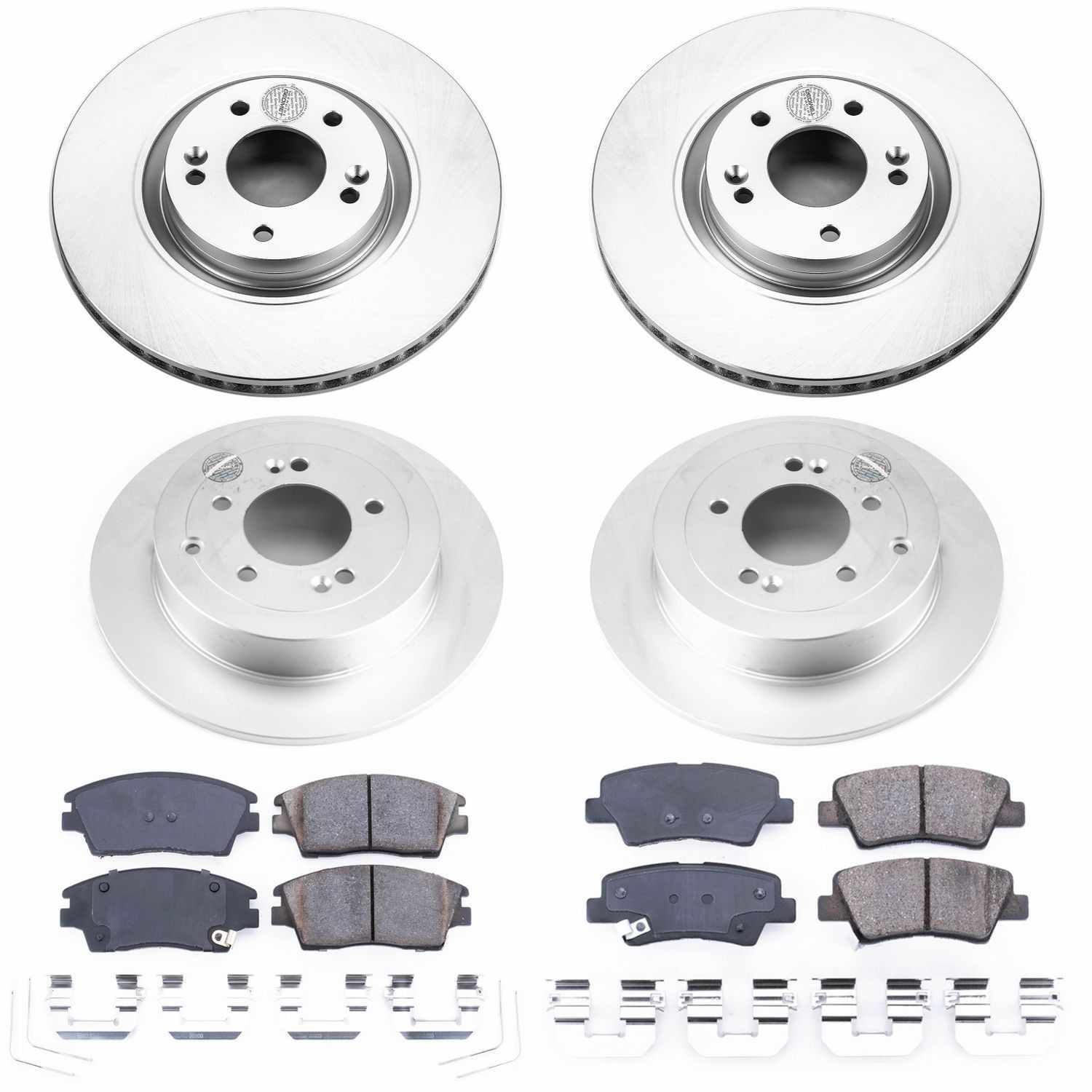 Power Stop 17-19 Kia Sportage Front & Rear Z17 Evolution Geomet Coated Brake Kit