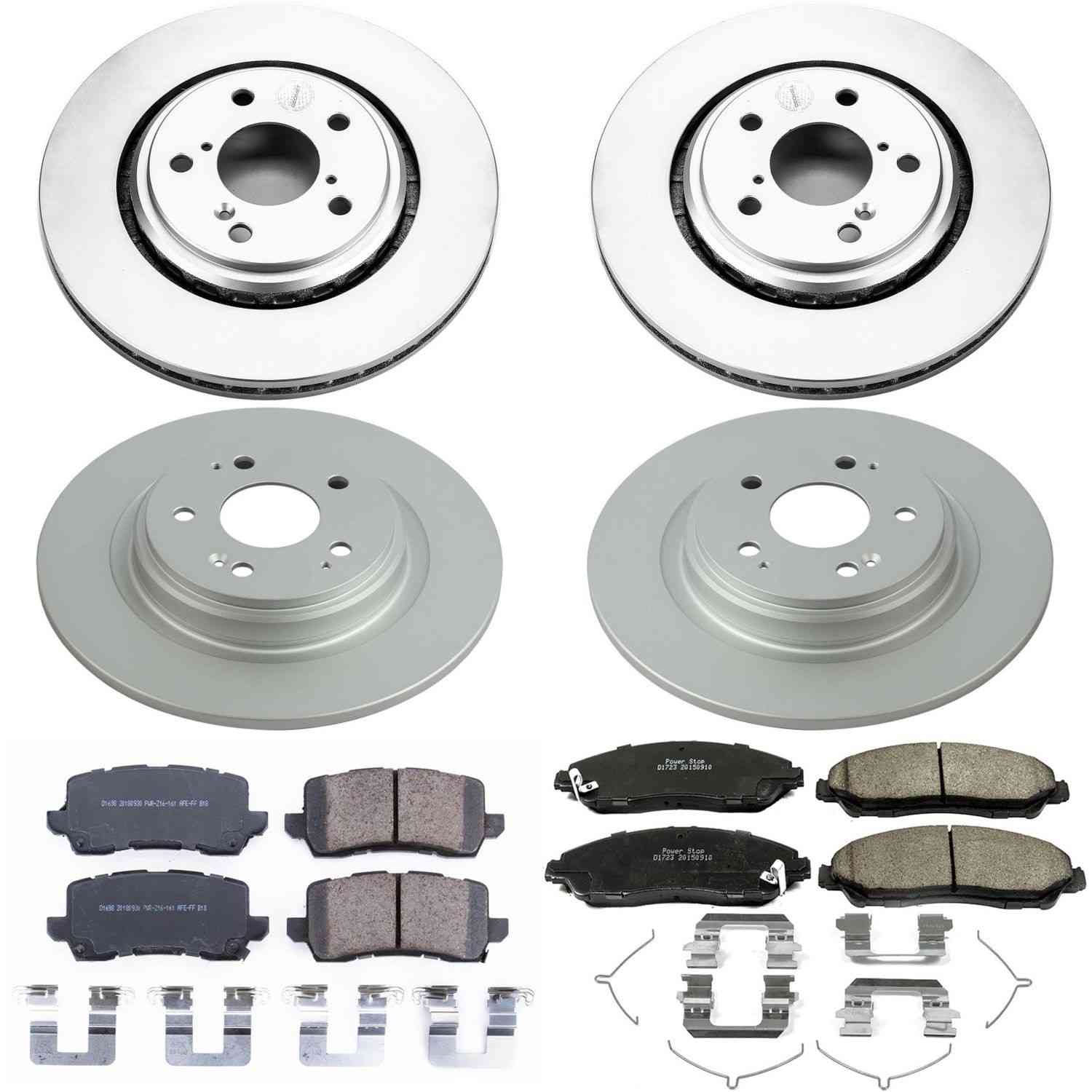 Power Stop 17-19 Acura MDX Front & Rear Z17 Evolution Geomet Coated Brake Kit