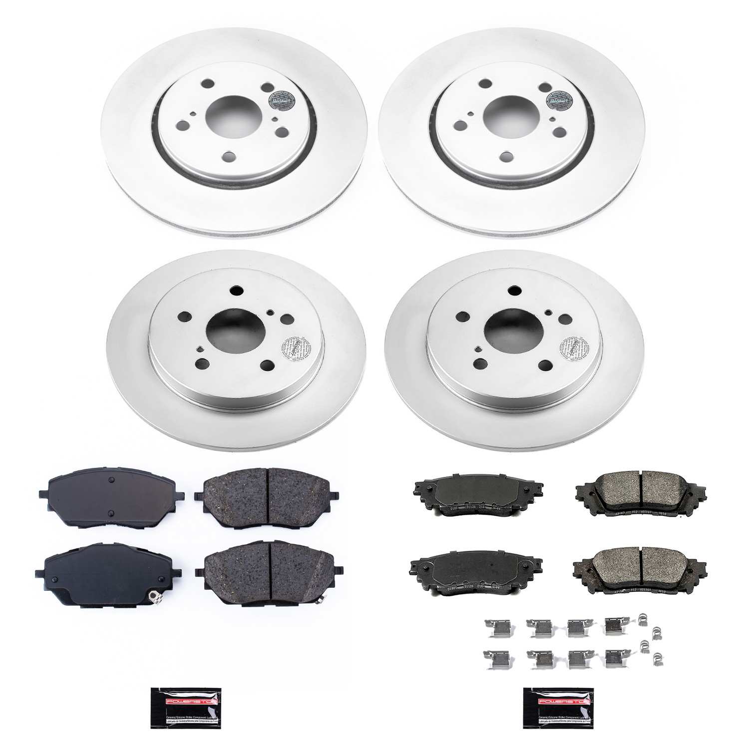 Power Stop 18-19 Toyota C-HR Front & Rear Z17 Evolution Geomet Coated Brake Kit