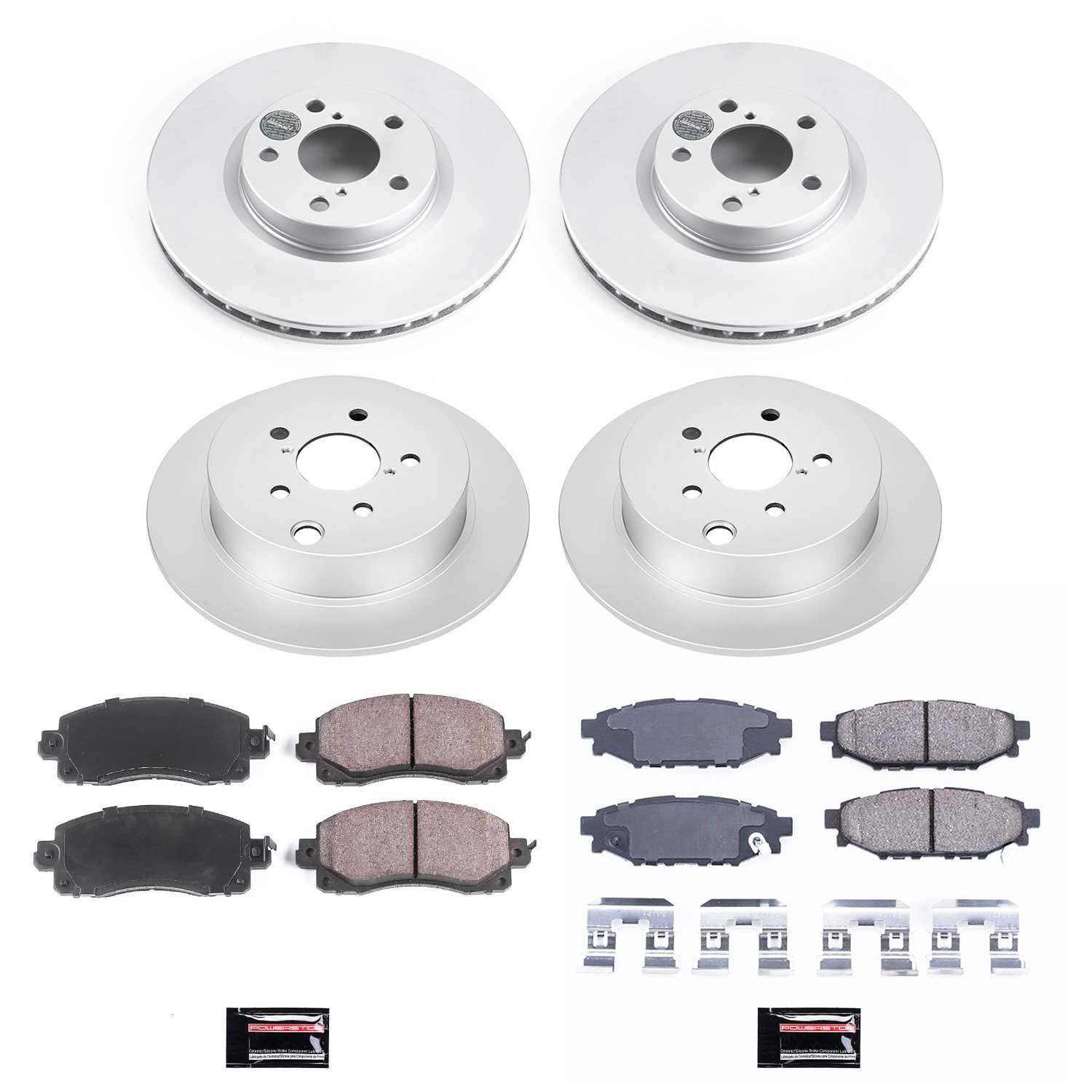 Power Stop 17-19 Subaru Impreza Front & Rear Z17 Evolution Geomet Coated Brake Kit