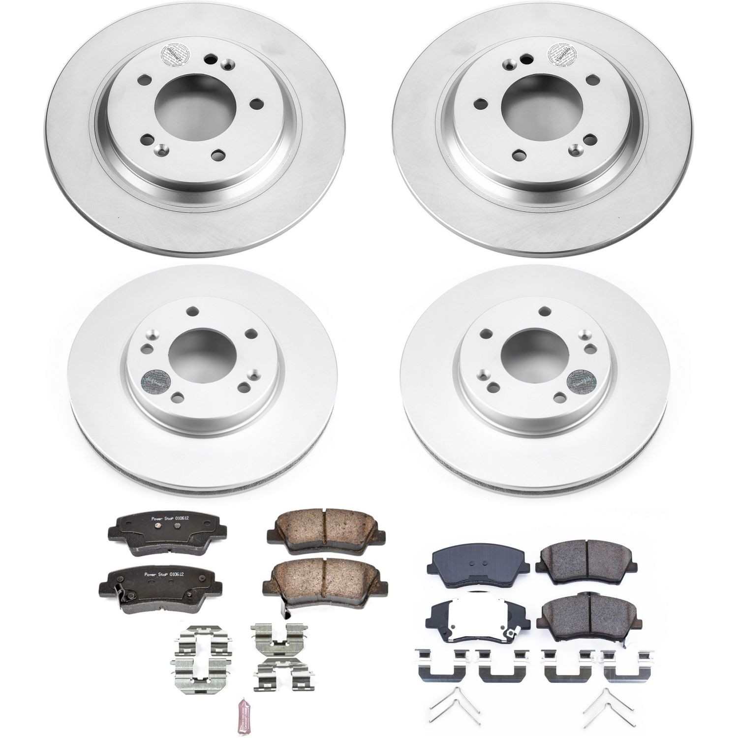 Power Stop 2017 Hyundai Ioniq Front & Rear Z17 Evolution Geomet Coated Brake Kit