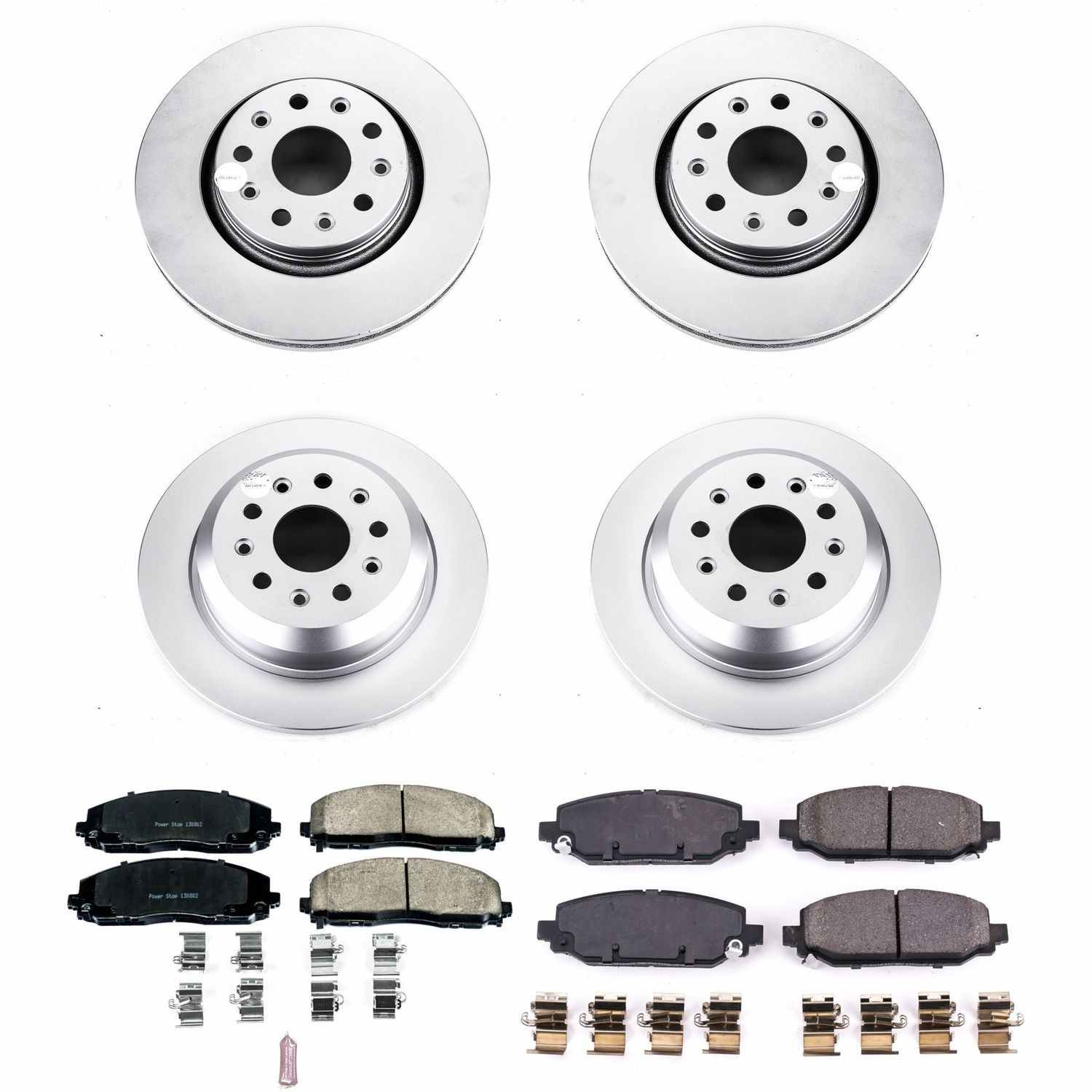 Power Stop 18-19 Jeep Wrangler Front & Rear Z17 Evolution Geomet Coated Brake Kit