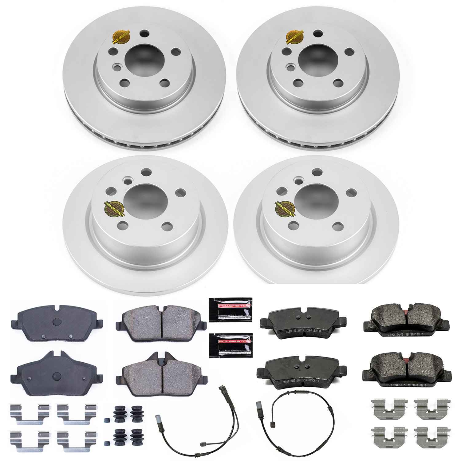 Power Stop 14-16 Mini Cooper Front & Rear Z23 Evolution Sport Coated Brake Kit