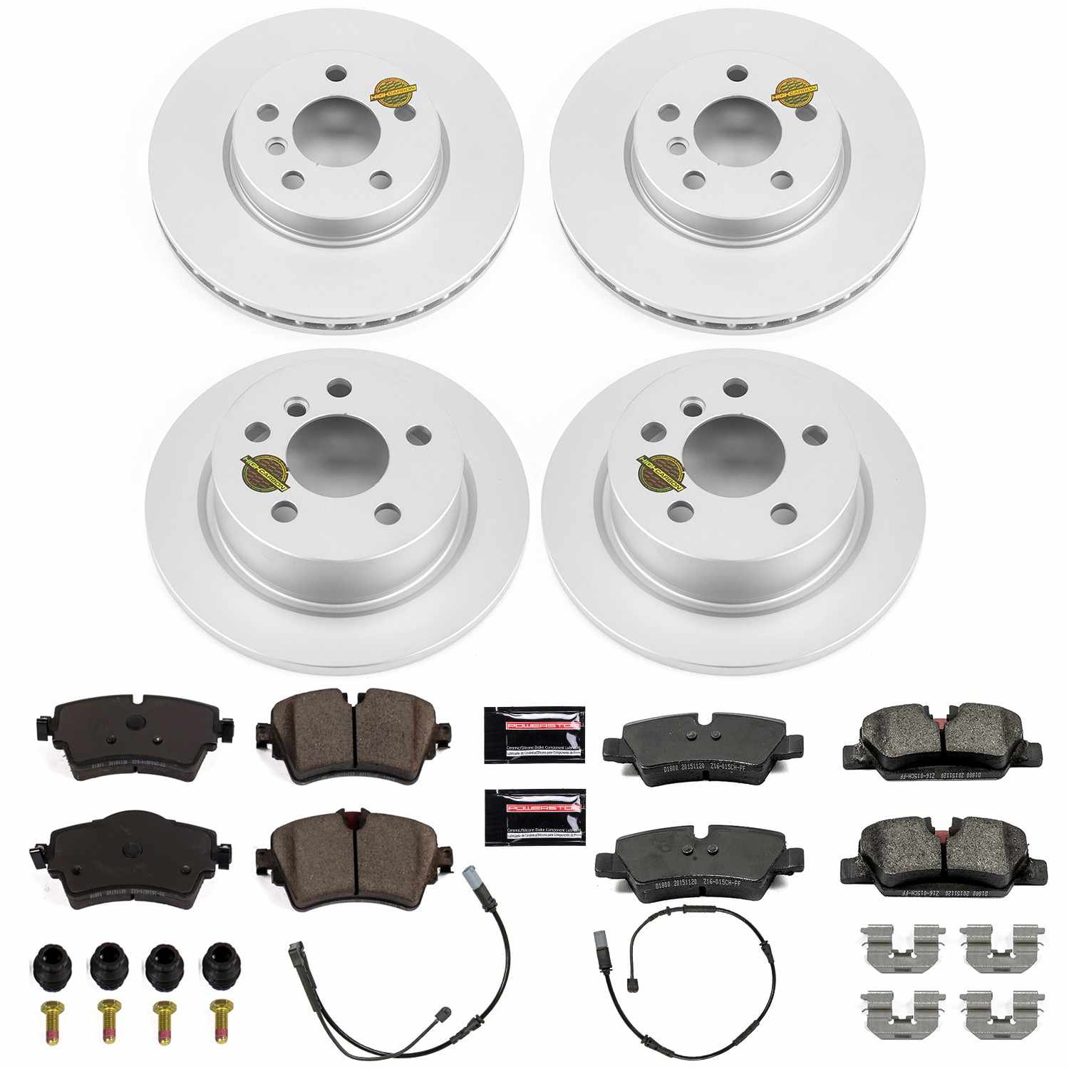 Power Stop 14-19 Mini Cooper Front & Rear Z23 Evolution Sport Coated Brake Kit
