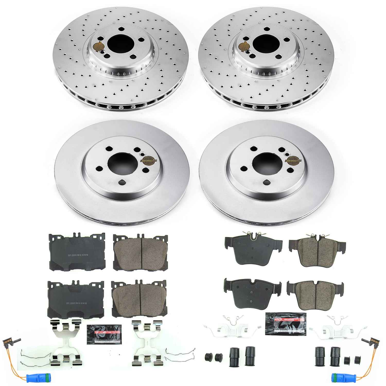 Power Stop 2018 Mercedes-Benz C43 AMG Front & Rear Z23 Evolution Sport Coated Brake Kit