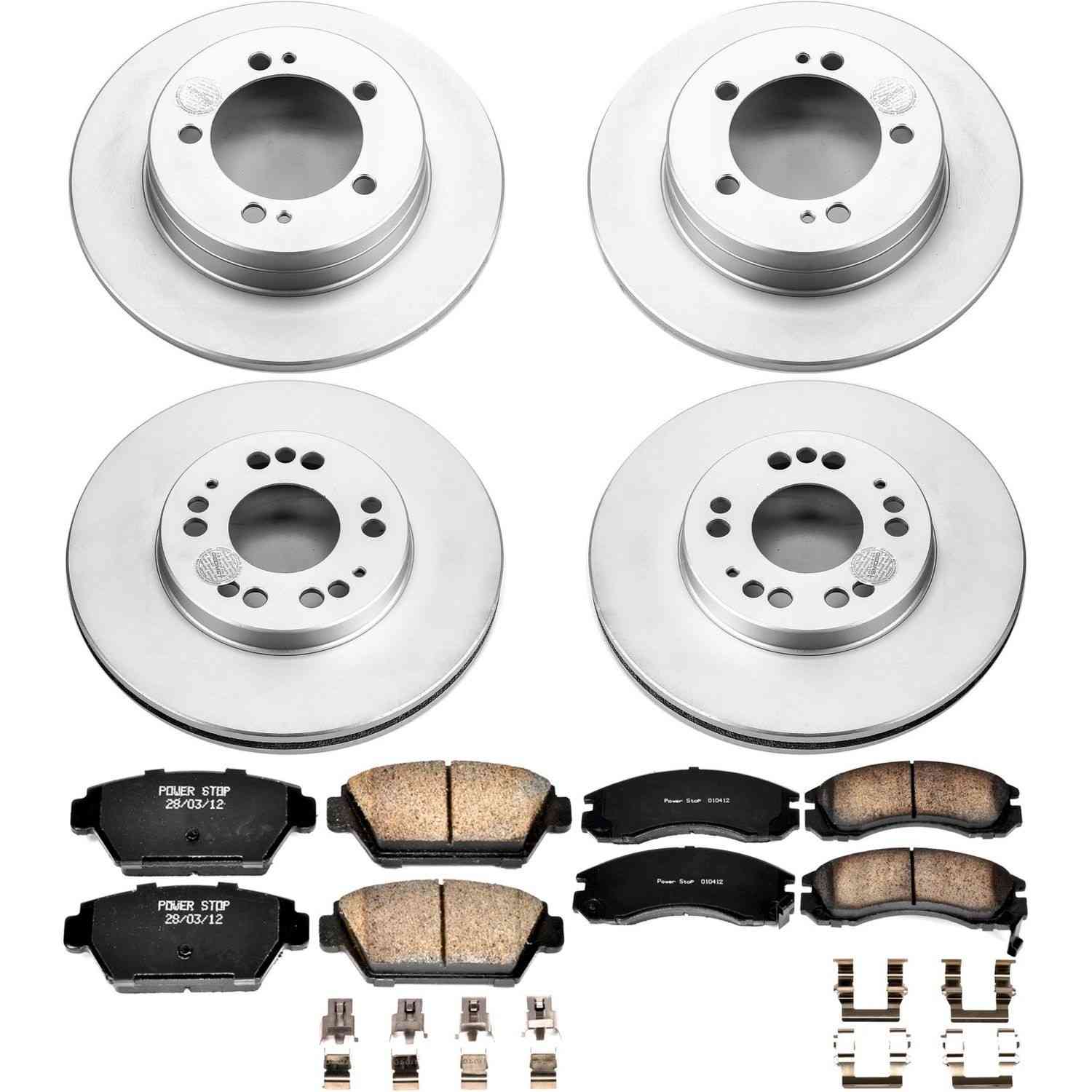 Power Stop 1993 Eagle Talon Front & Rear Z17 Evolution Geomet Coated Brake Kit