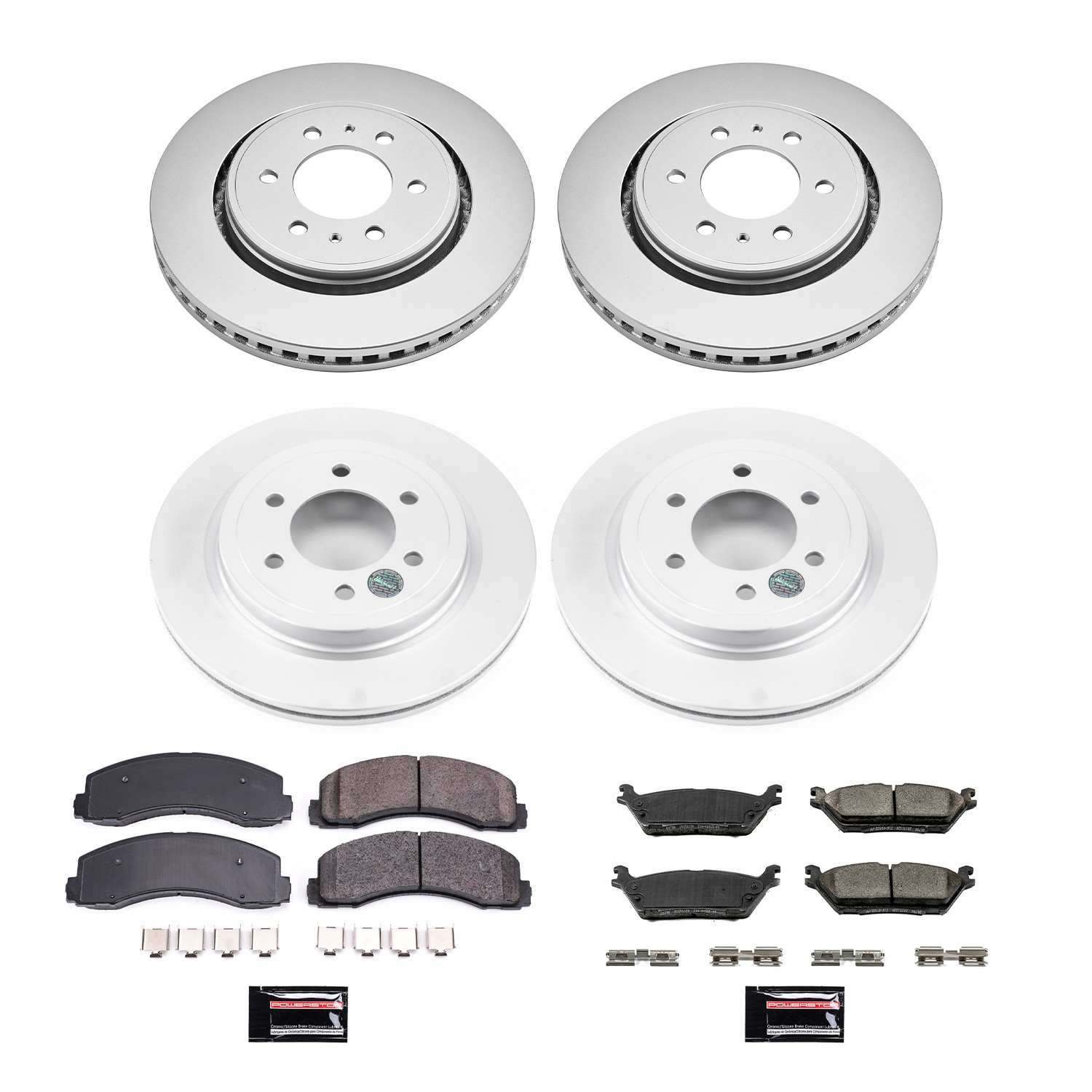 Power Stop 2018 Ford Expedition Front & Rear Z17 Evolution Geomet Coated Brake Kit