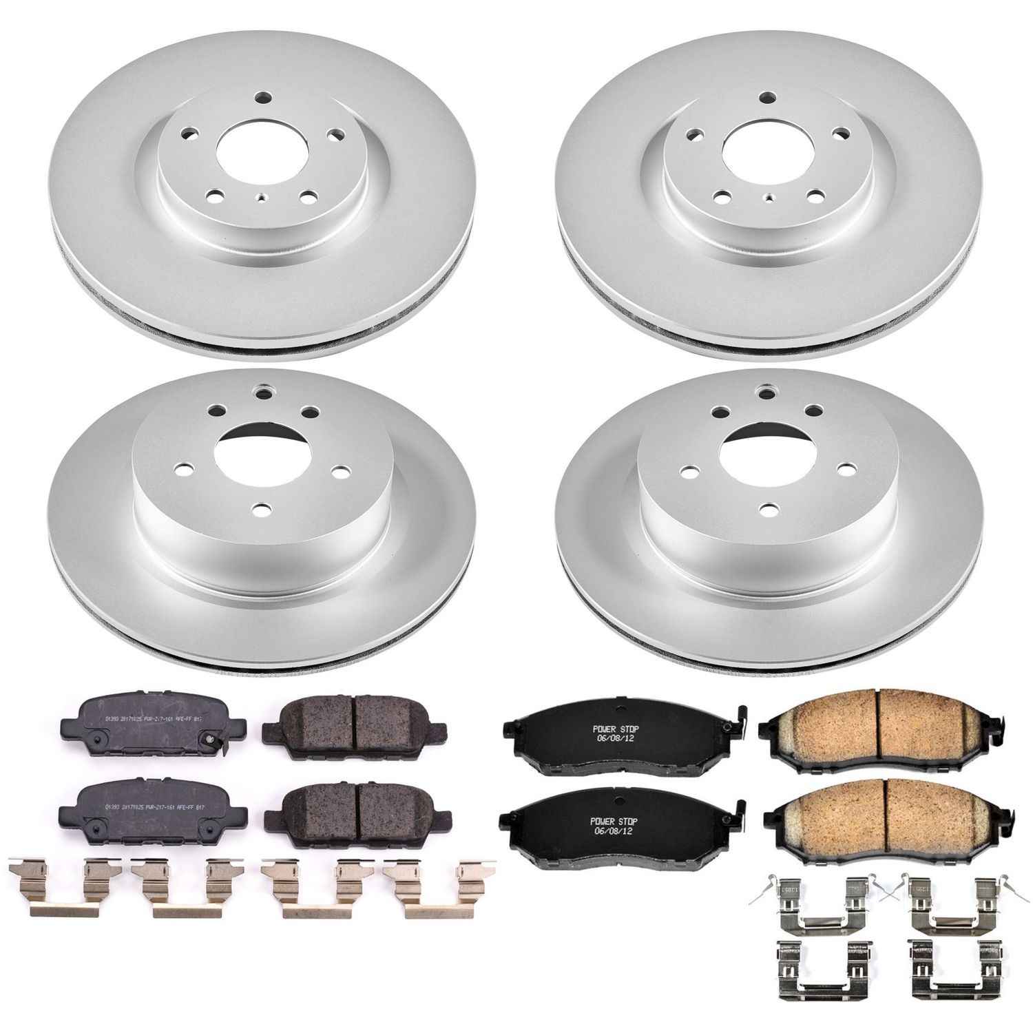 Power Stop 18-19 Nissan 370Z Front & Rear Z17 Evolution Geomet Coated Brake Kit