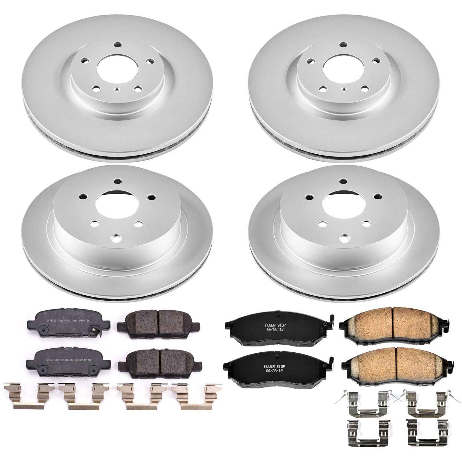 Power Stop 18-19 Infiniti Q70 Front & Rear Z17 Evolution Geomet Coated Brake Kit