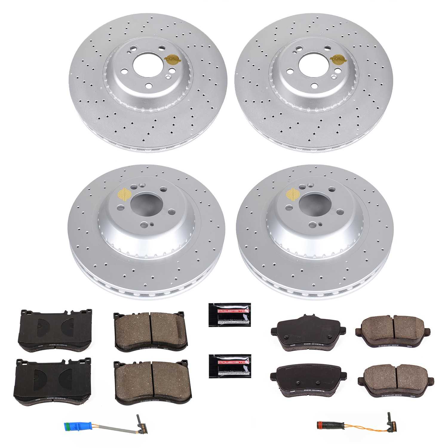 Power Stop 18-20 Mercedes-Benz S450 Front & Rear Z23 Coated Brake Kit