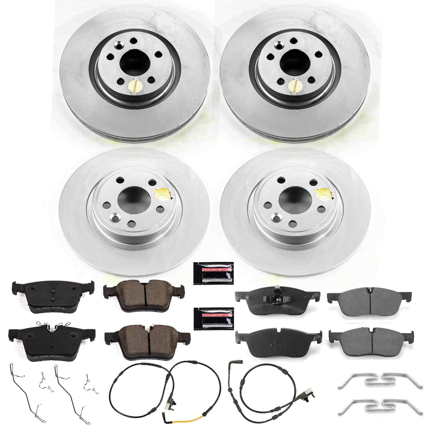 Power Stop 2018 Jaguar E-Pace Front & Rear Z23 Evolution Sport Coated Brake Kit