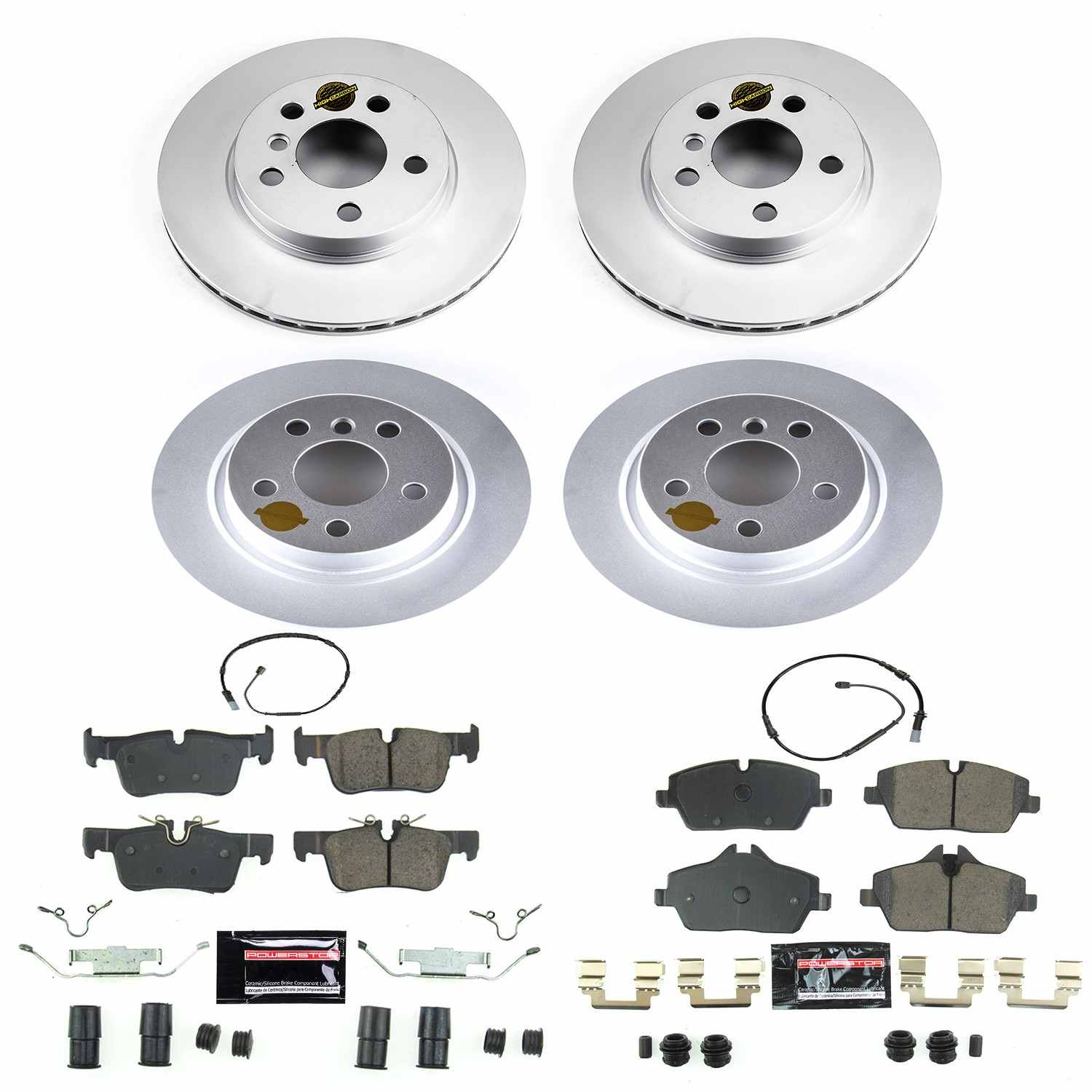 Power Stop 14-19 BMW i3 Front & Rear Z23 Evolution Sport Coated Brake Kit