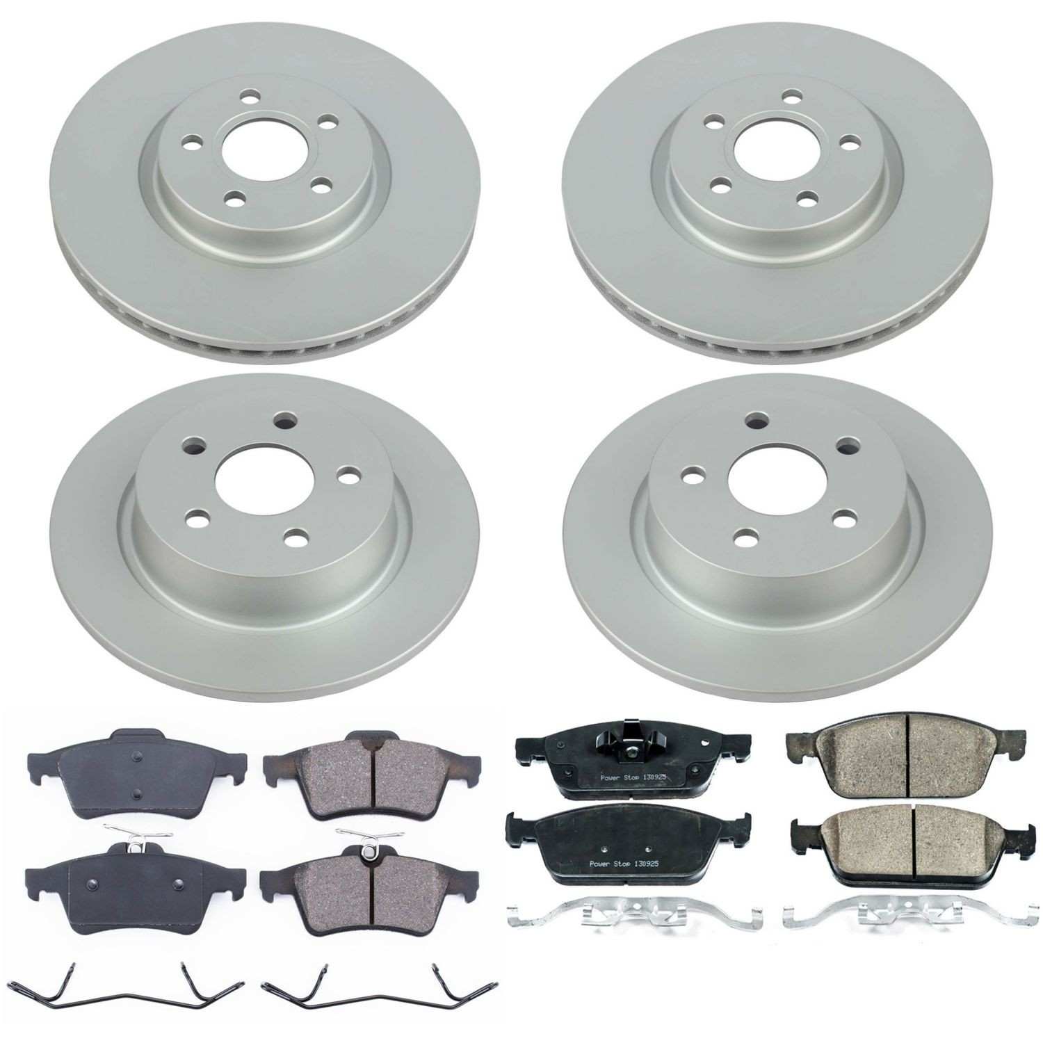 Power Stop 18-19 Ford Transit Connect Front & Rear Z17 Evolution Geomet Coated Brake Kit
