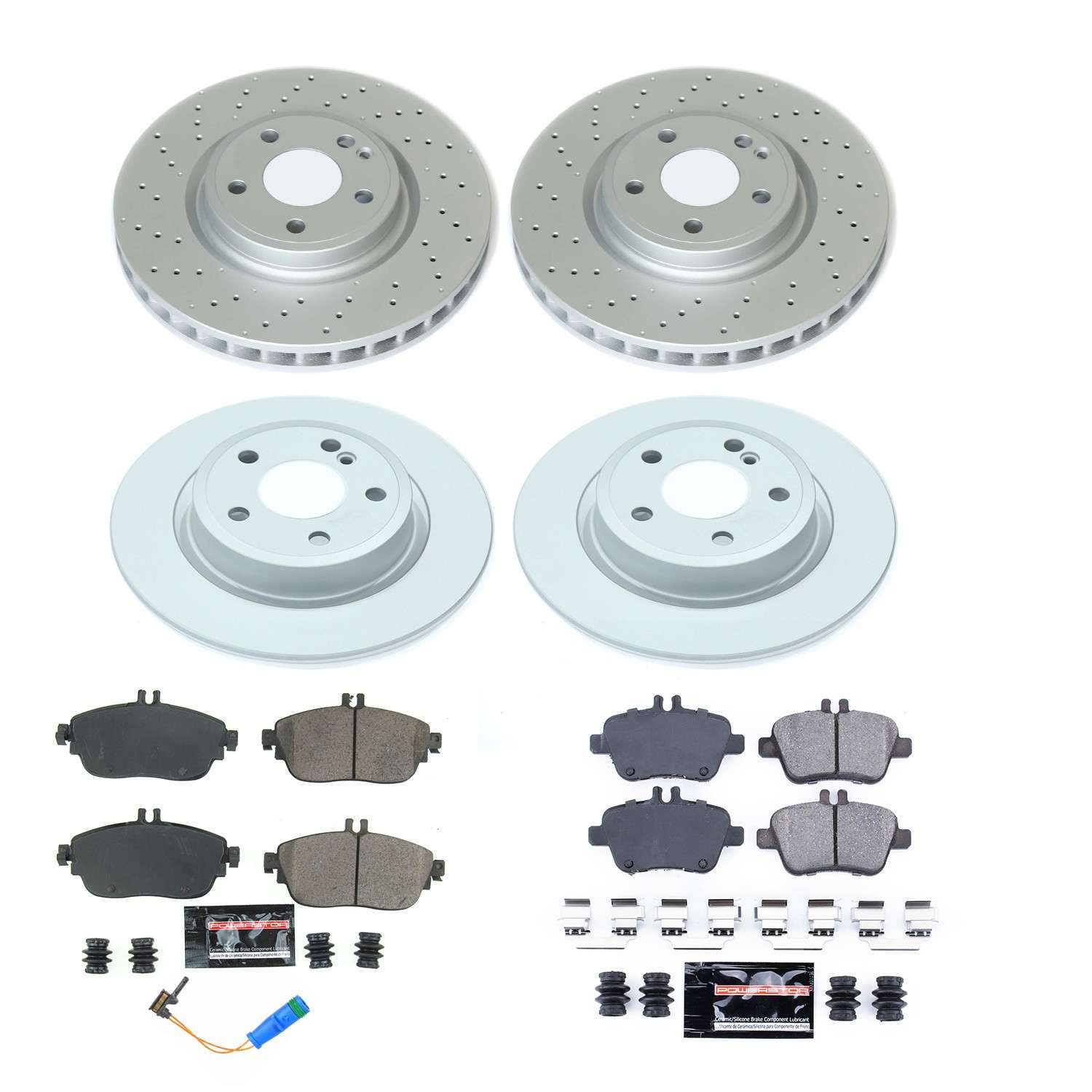 Power Stop 17-19 Infiniti QX30 Front & Rear Z17 Evolution Geomet Coated Brake Kit