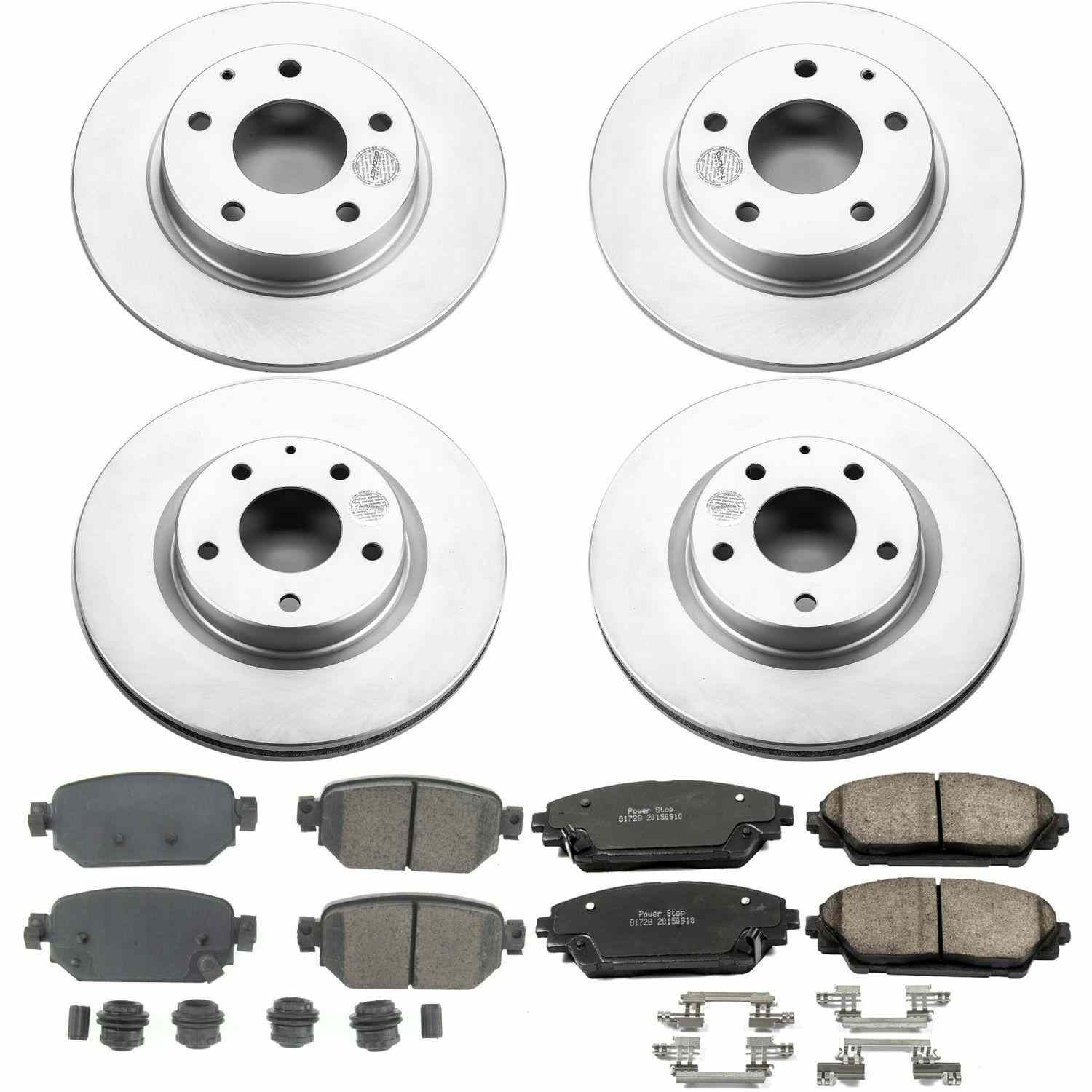 Power Stop 17-18 Mazda 3 Front & Rear Z17 Evolution Geomet Coated Brake Kit
