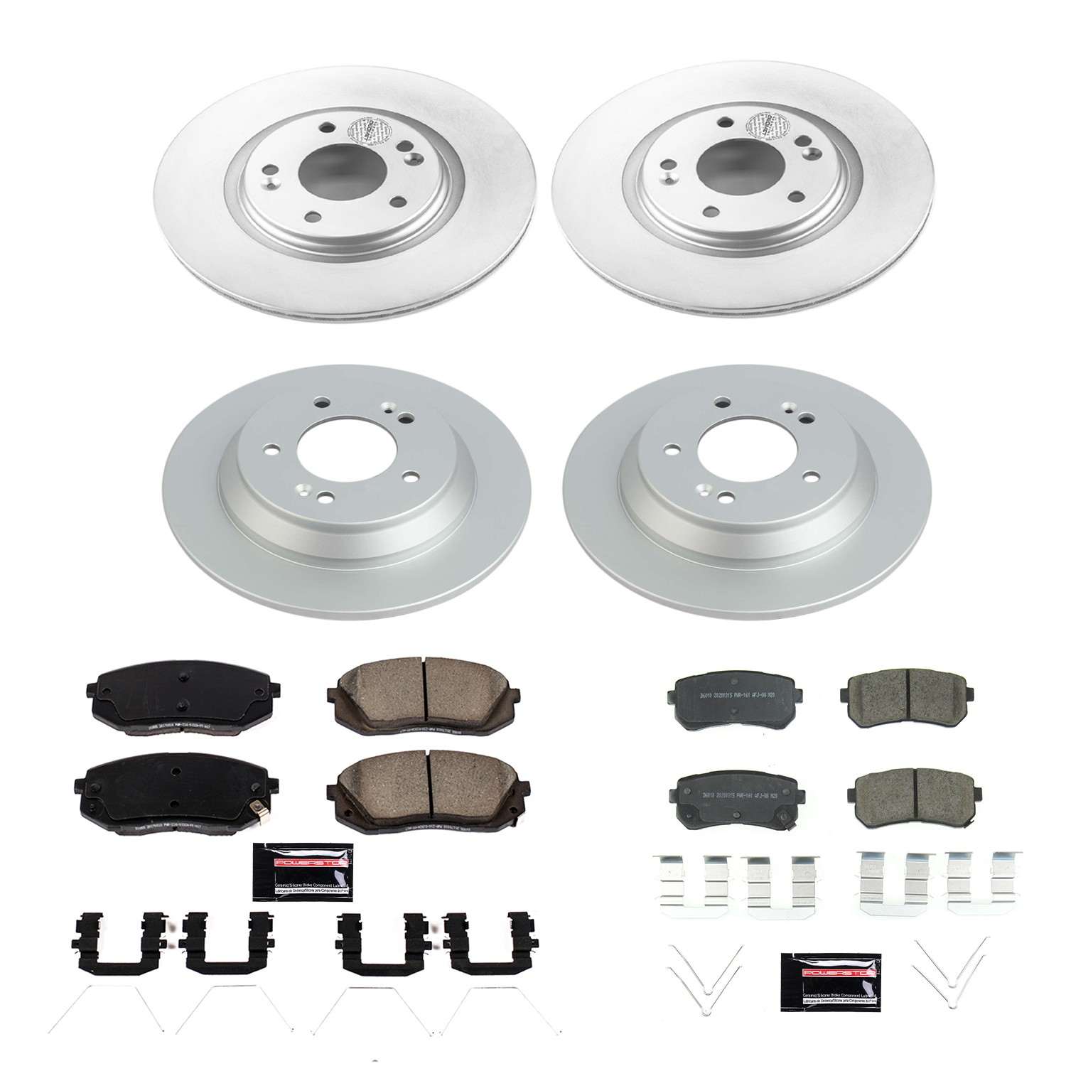 Power Stop 18-20 Hyundai Kona Front & Rear Z17 Evolution Geomet Coated Brake Kit