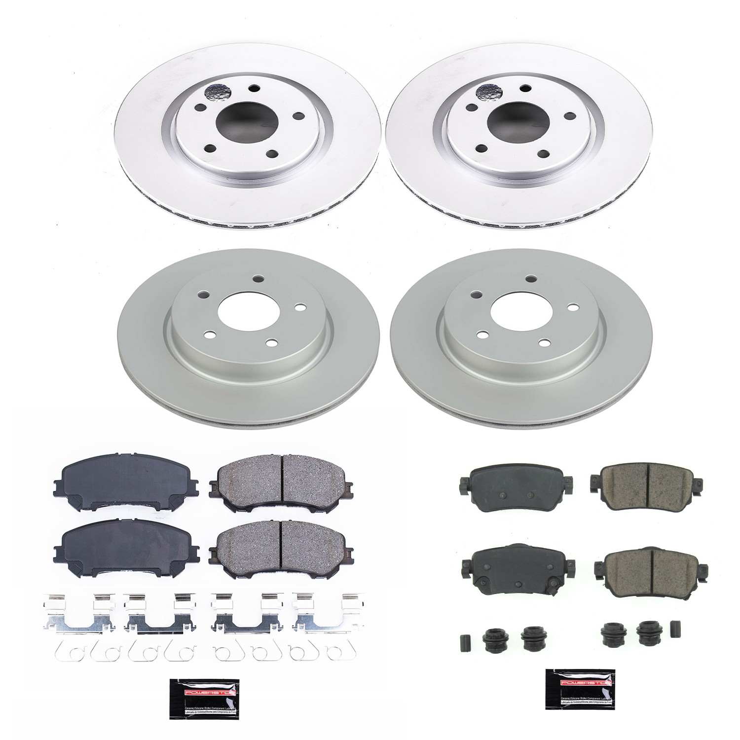 Power Stop 18-19 Nissan Rogue Front & Rear Z17 Evolution Geomet Coated Brake Kit