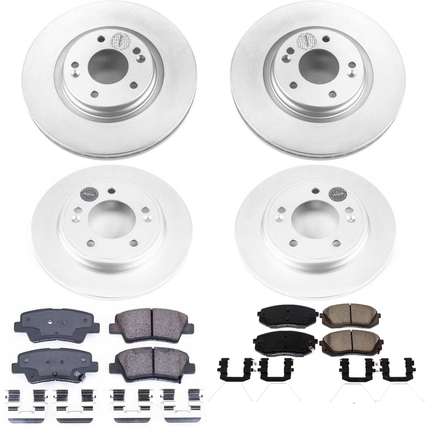 Power Stop 2019 Hyundai Veloster Front & Rear Z17 Evolution Geomet Coated Brake Kit
