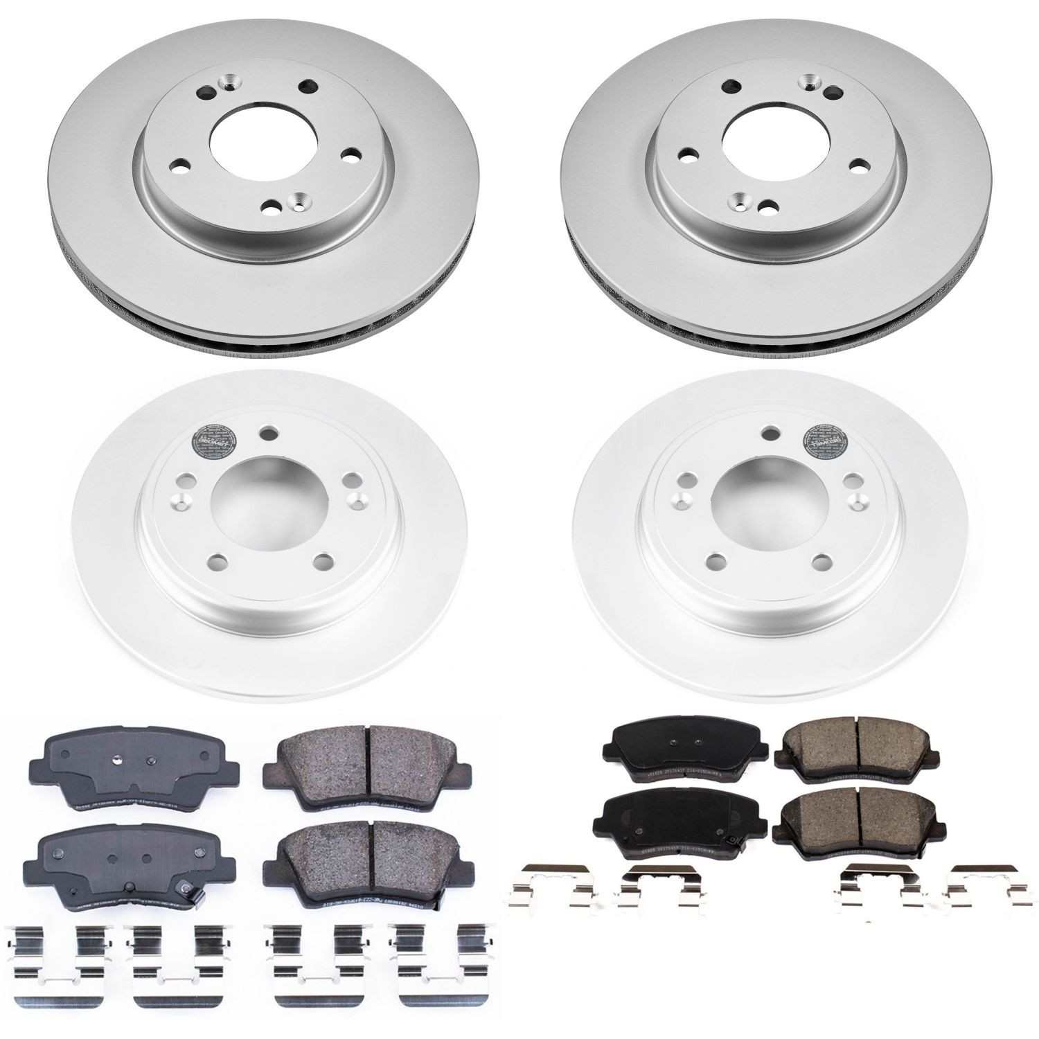 Power Stop 2019 Hyundai Veloster Front & Rear Z17 Evolution Geomet Coated Brake Kit