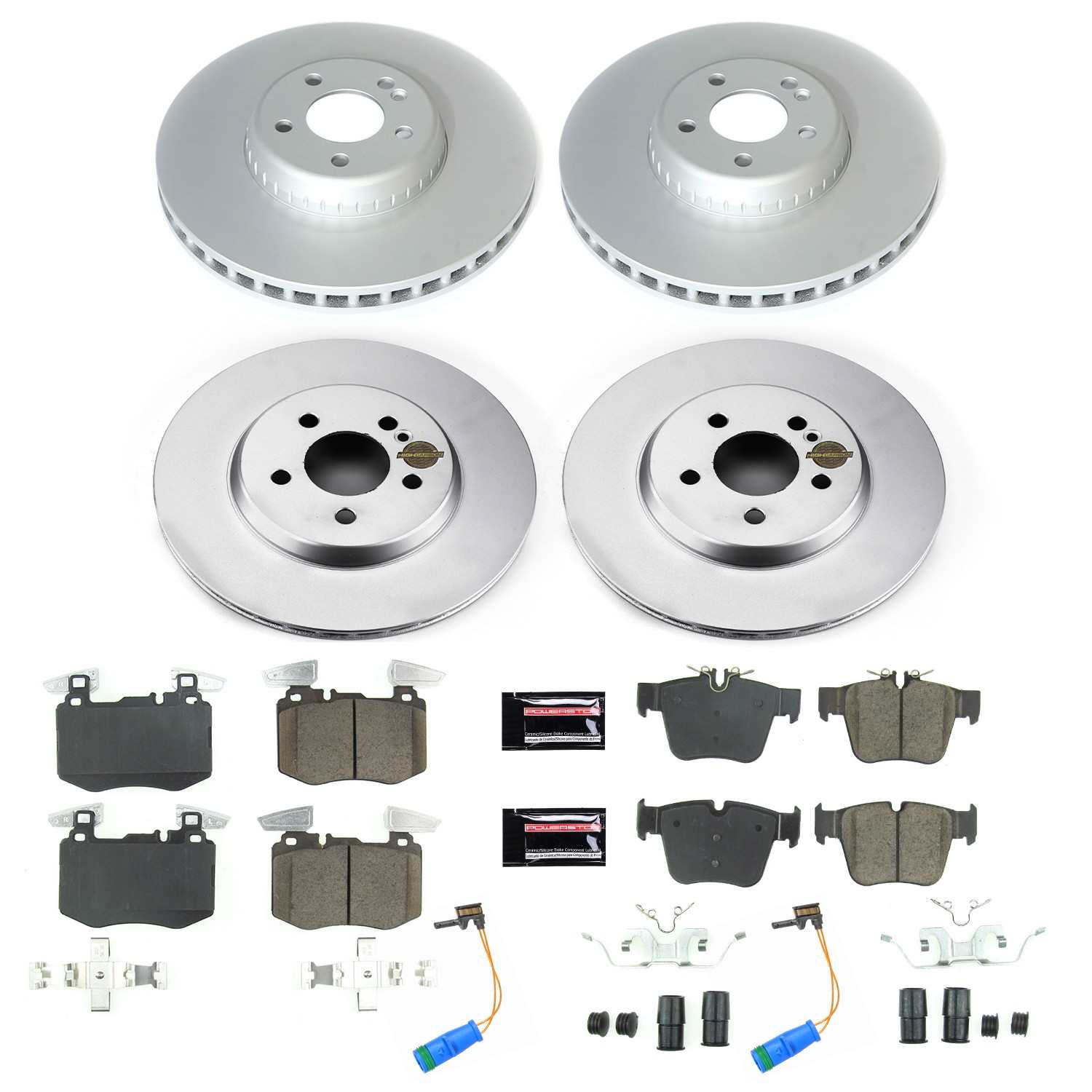 Power Stop 2019 Mercedes-Benz GLC300 Front & Rear Z17 Evolution Geomet Coated Brake Kit