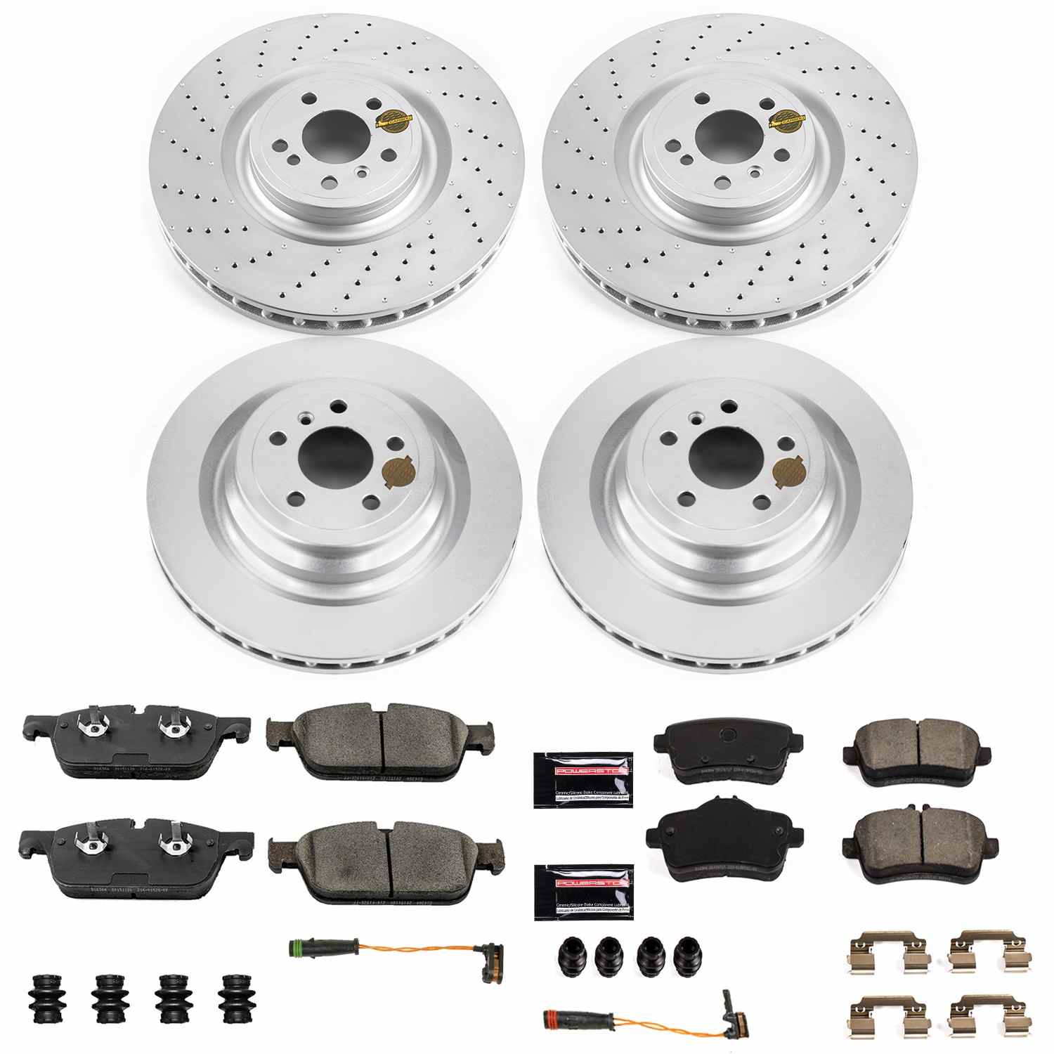 Power Stop 2019 Mercedes-Benz GLS550 Front & Rear Z23 Coated Brake Kit