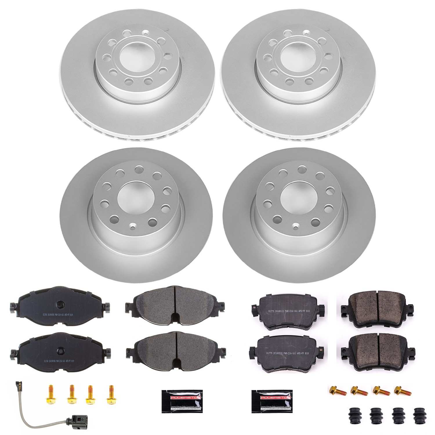 Power Stop 2019 Volkswagen Golf Front & Rear Z23 Evolution Sport Coated Brake Kit