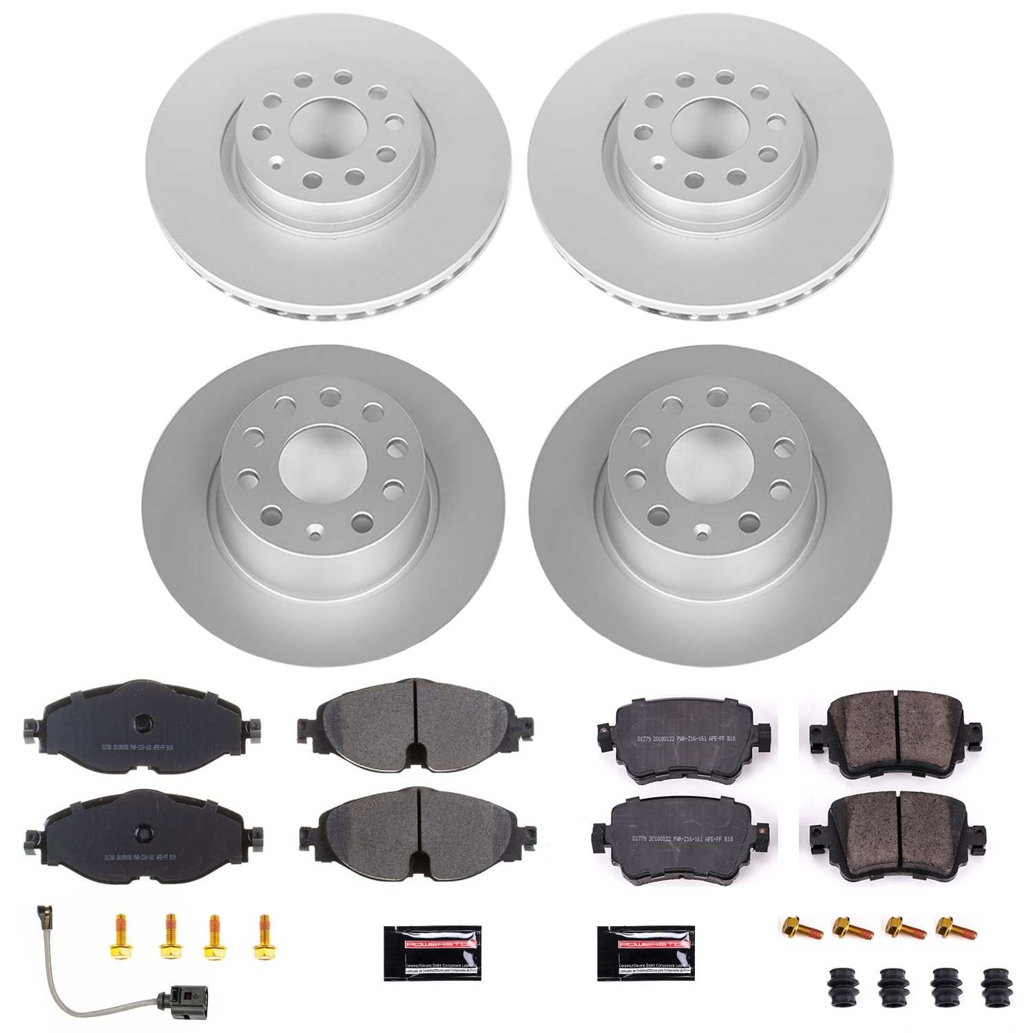 Power Stop 2019 Volkswagen Golf Alltrack Front & Rear Z23 Evolution Sport Coated Brake Kit
