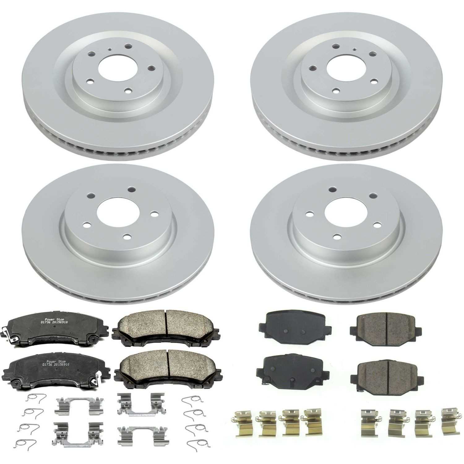 Power Stop 2019 Infiniti QX50 Front & Rear Z17 Evolution Geomet Coated Brake Kit