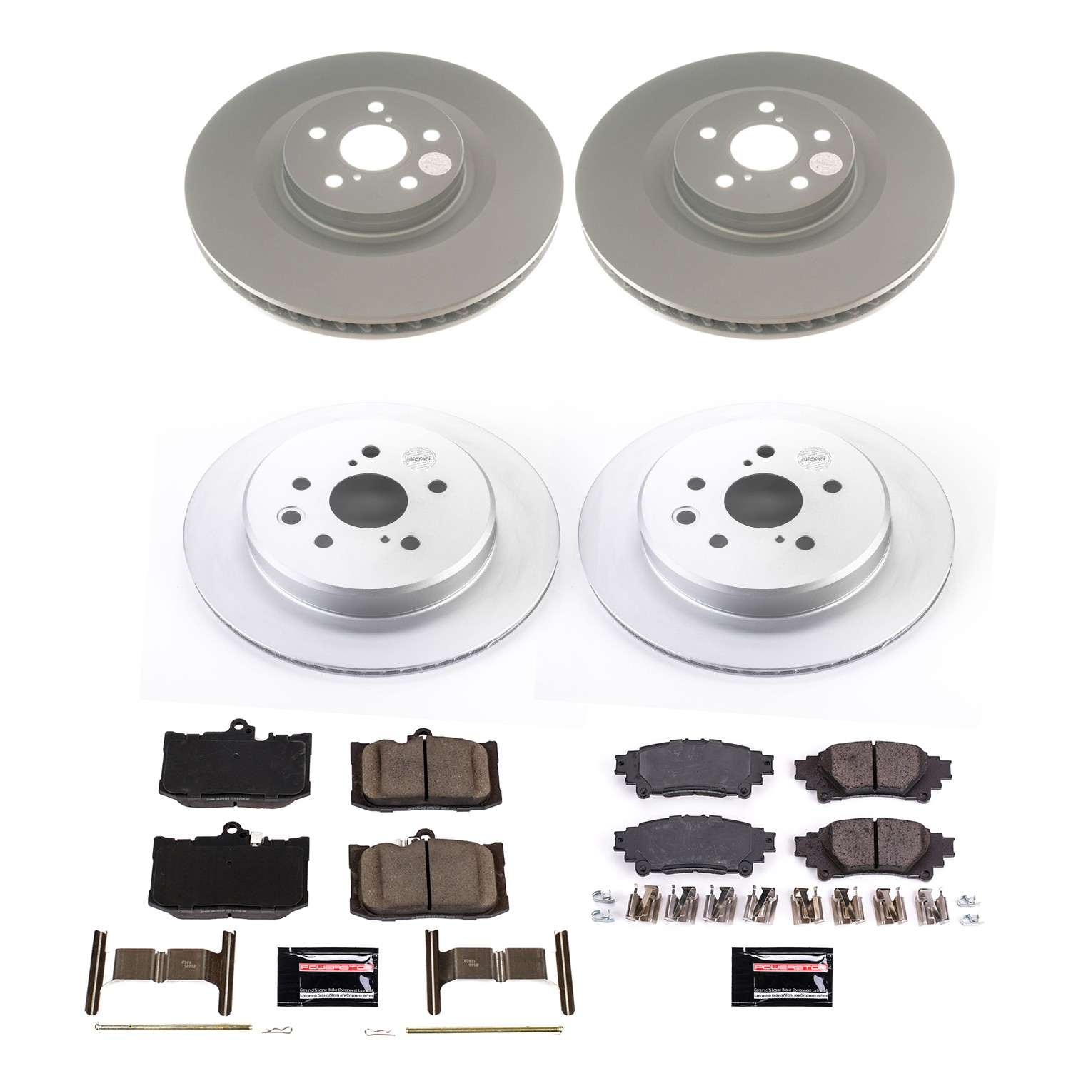 Power Stop 13-19 Lexus GS350 Front & Rear Z17 Evolution Geomet Coated Brake Kit