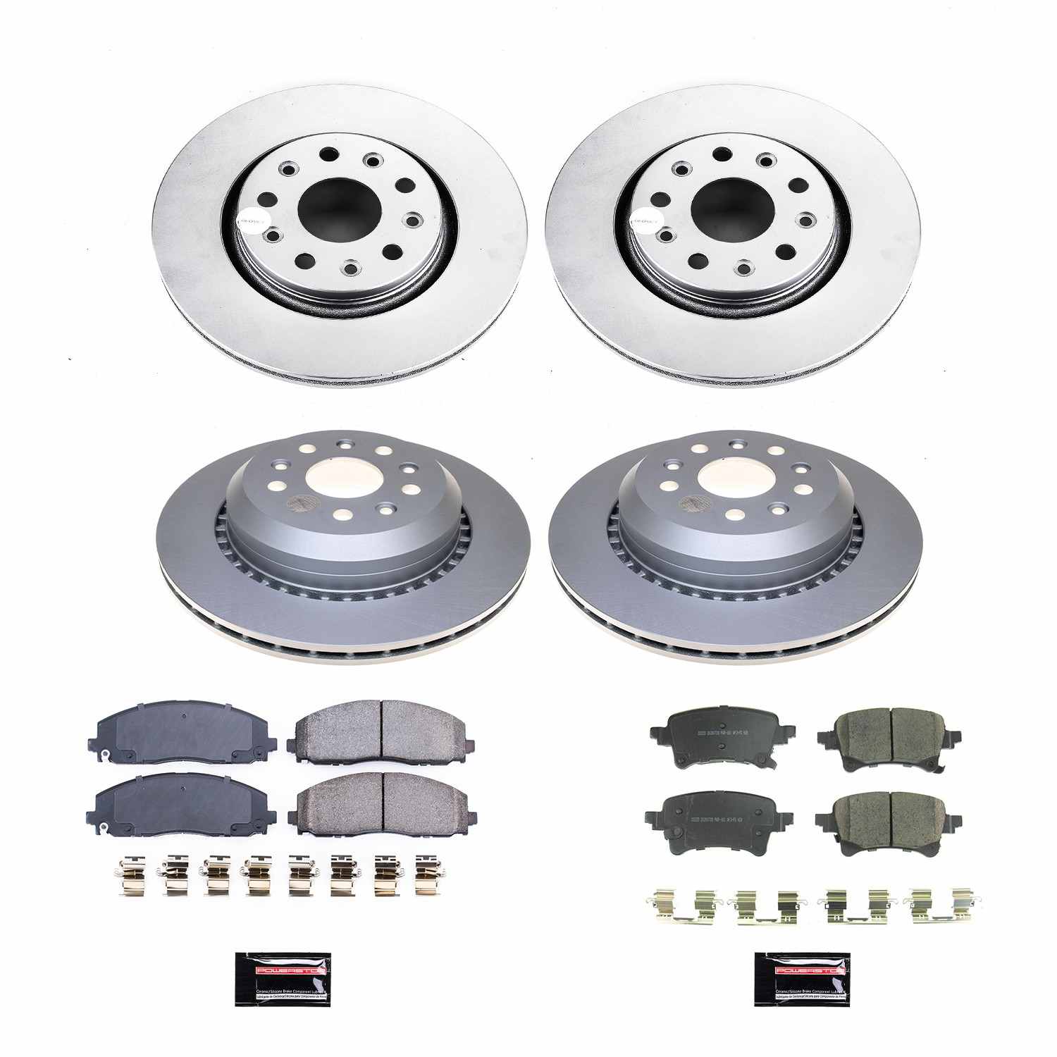 Power Stop 2021 Jeep Wrangler Front & Rear Z17 Coated Brake Kit