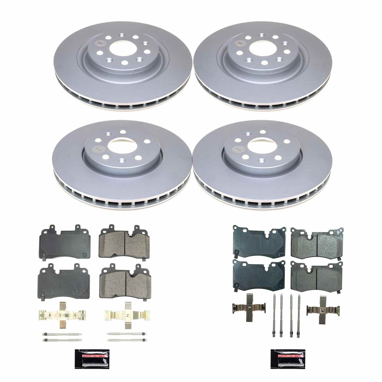 Power Stop 20-21 Chevrolet Corvette Front & Rear Z17 Coated Brake Kit