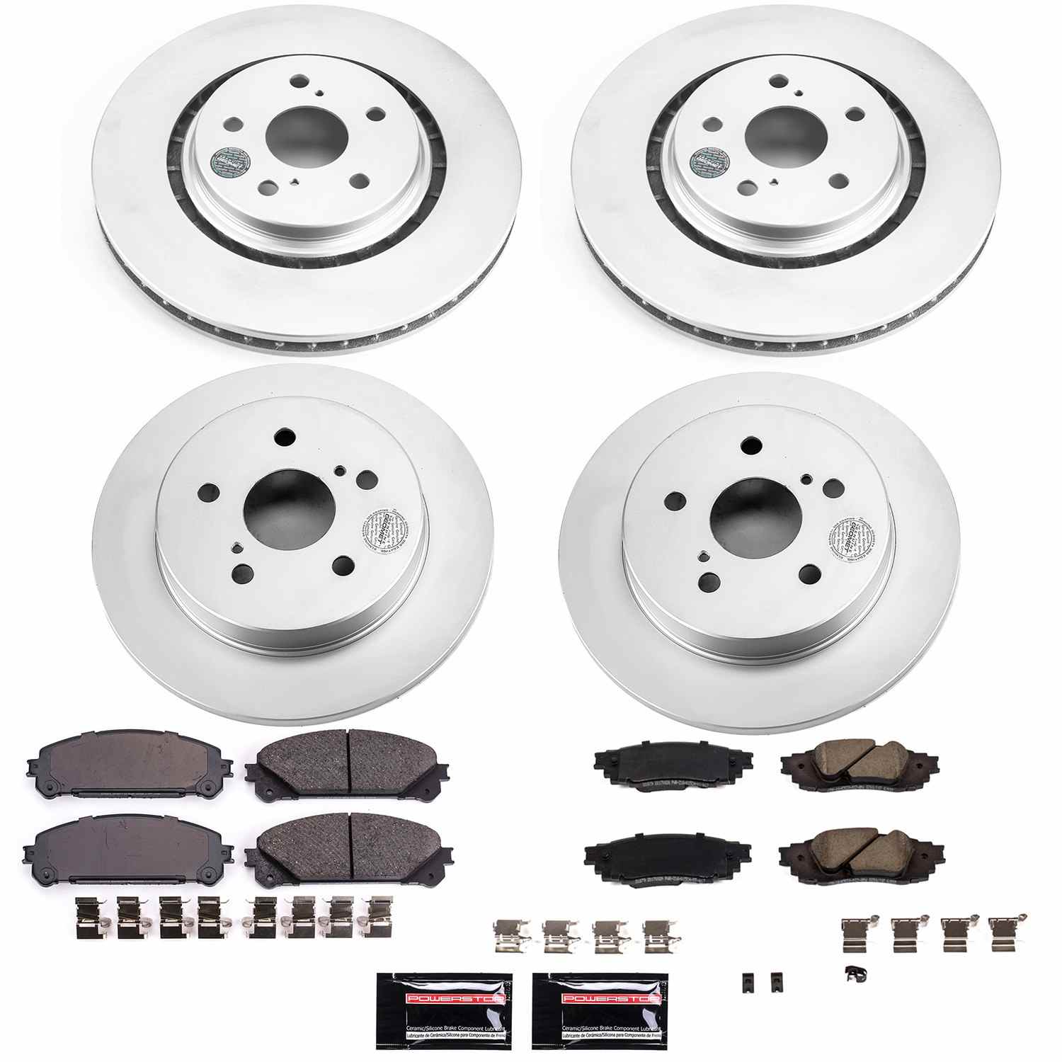 Power Stop 20-21 Toyota Avalon Front & Rear Z17 Evolution Geomet Coated Brake Kit