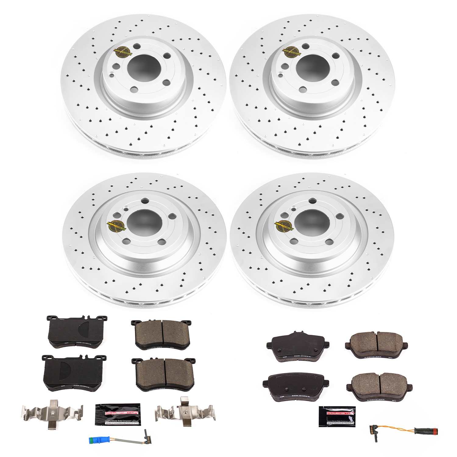 Power Stop 19-20 Mercedes-Benz SL550 Front & Rear Z23 Coated Brake Kit