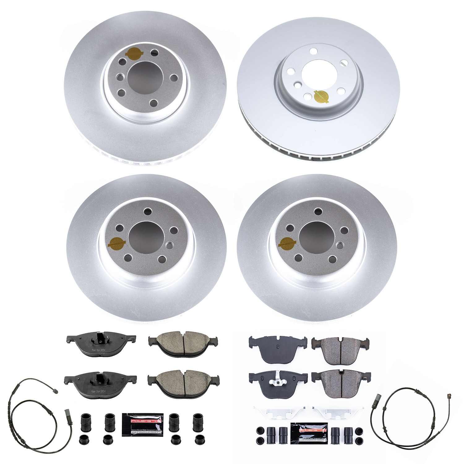 Power Stop 11-15 BMW 740Li Front & Rear Z23 Coated Brake Kit