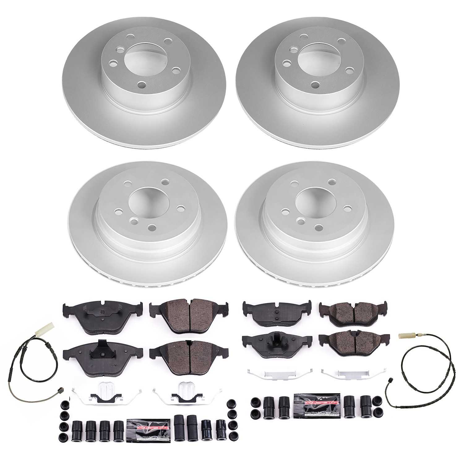 Power Stop 11-13 BMW 328i Front & Rear Z23 Coated Brake Kit